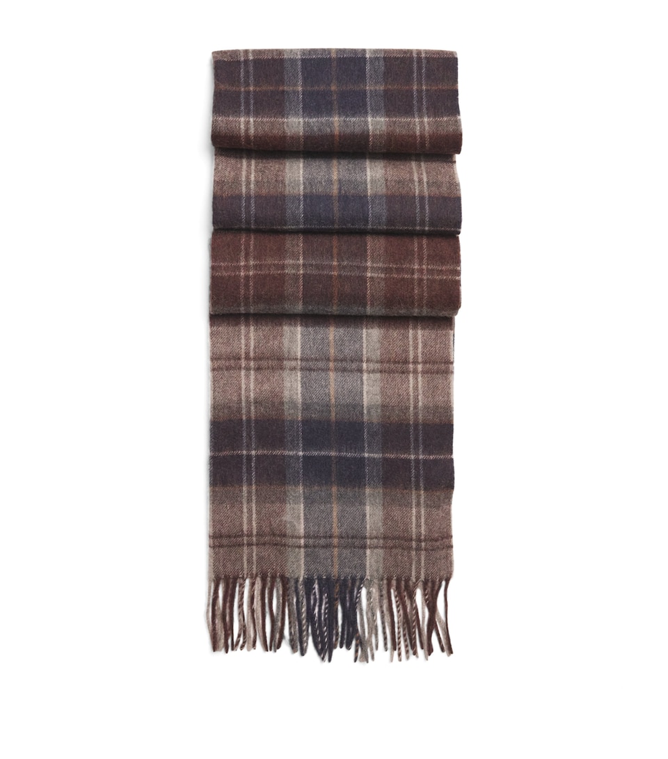 Wool-Cashmere Tartan Scarf