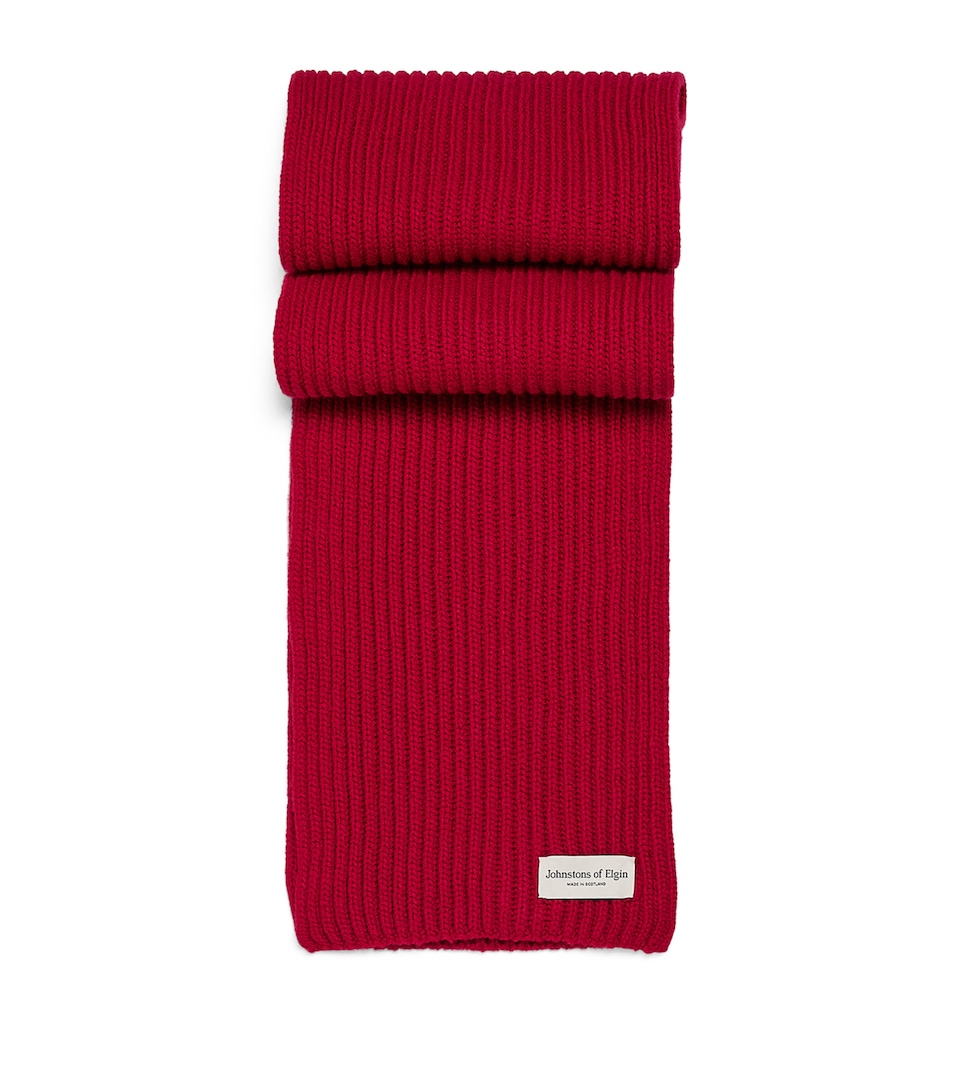 Johnstons Of Elgin Cashmere Lovat Scarf Claret