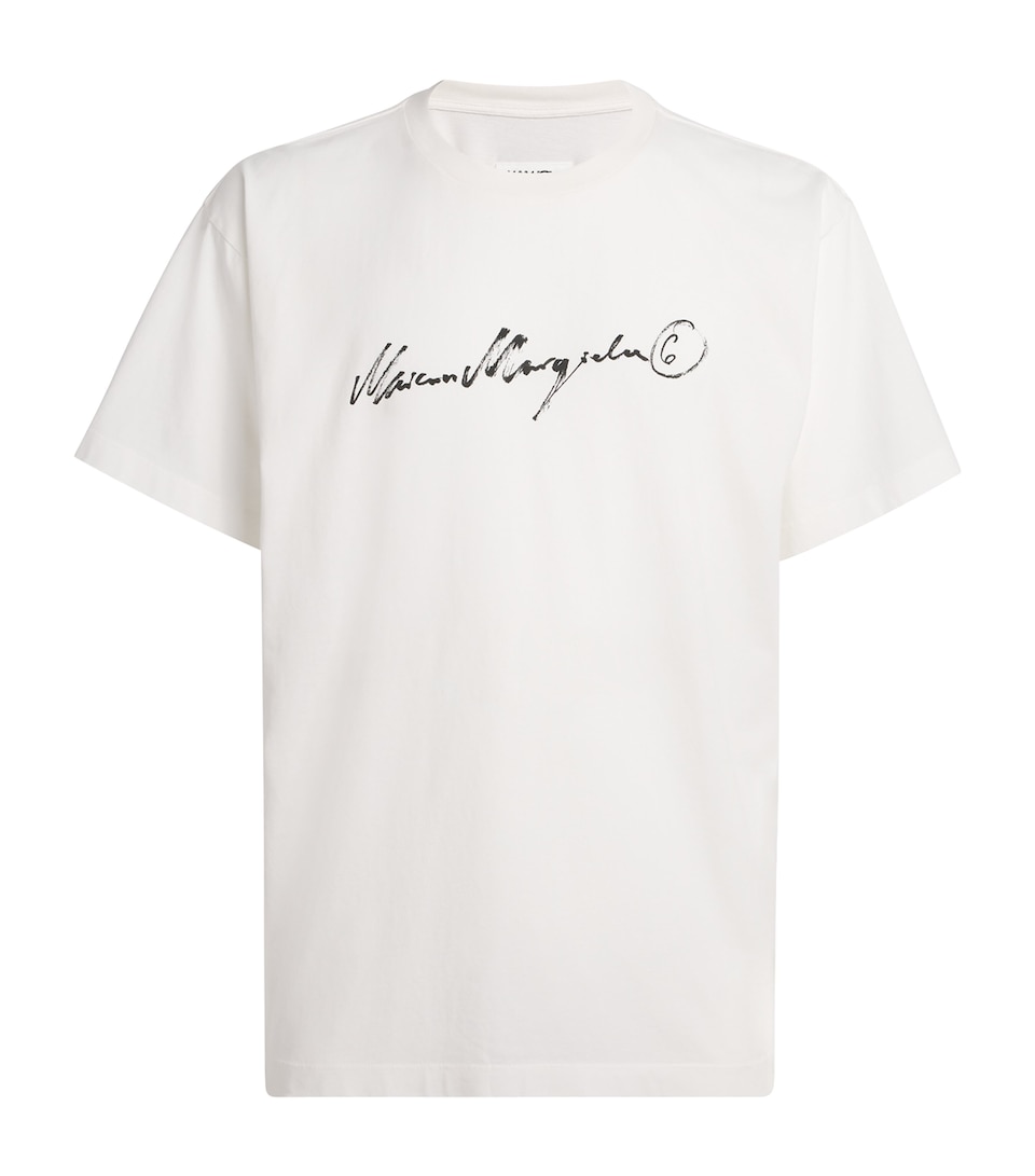MM6 Maison Margiela Mens Cotton Logo T-Shirt Off White