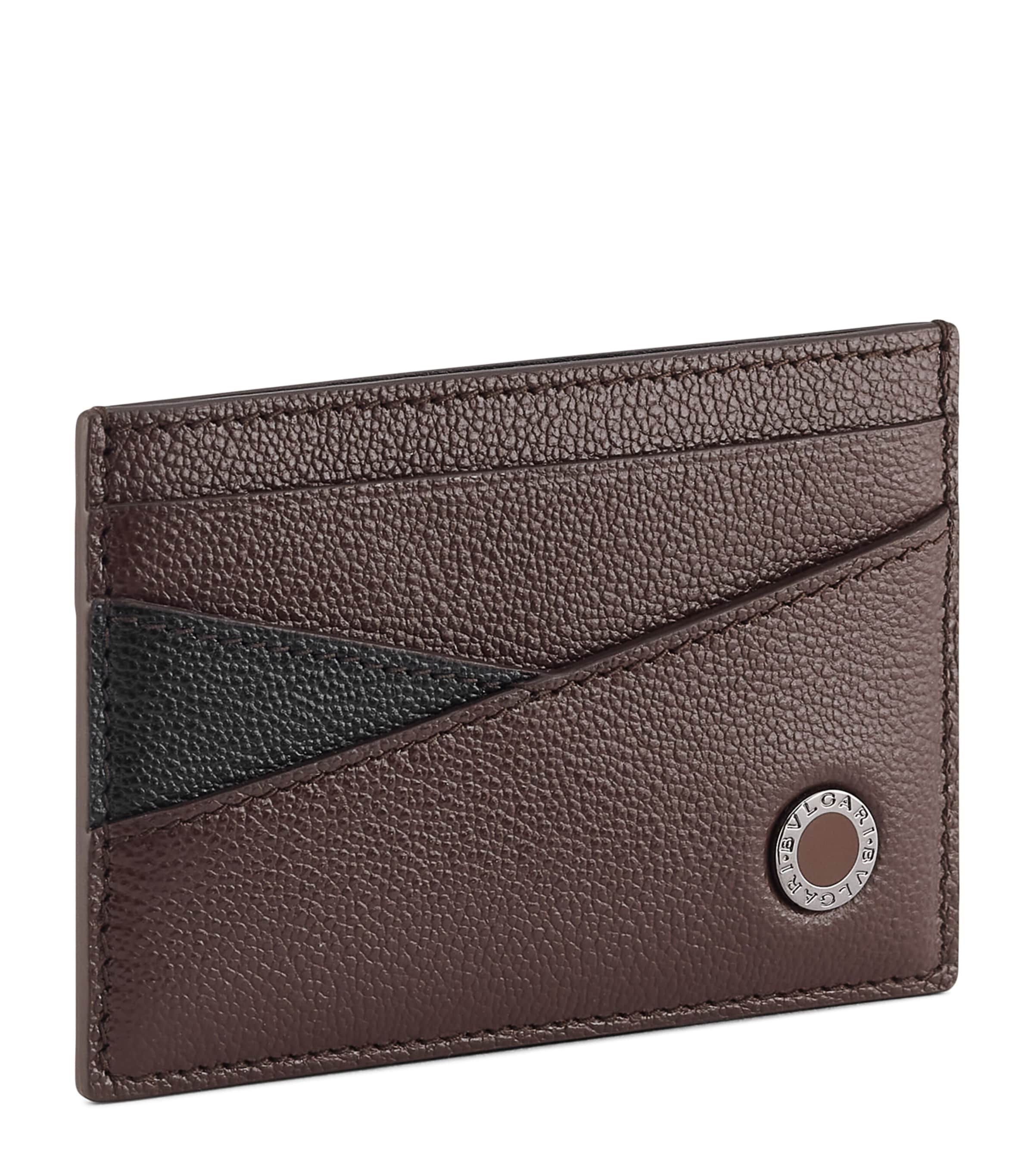 Leather Bvlgari Man Card Holder
