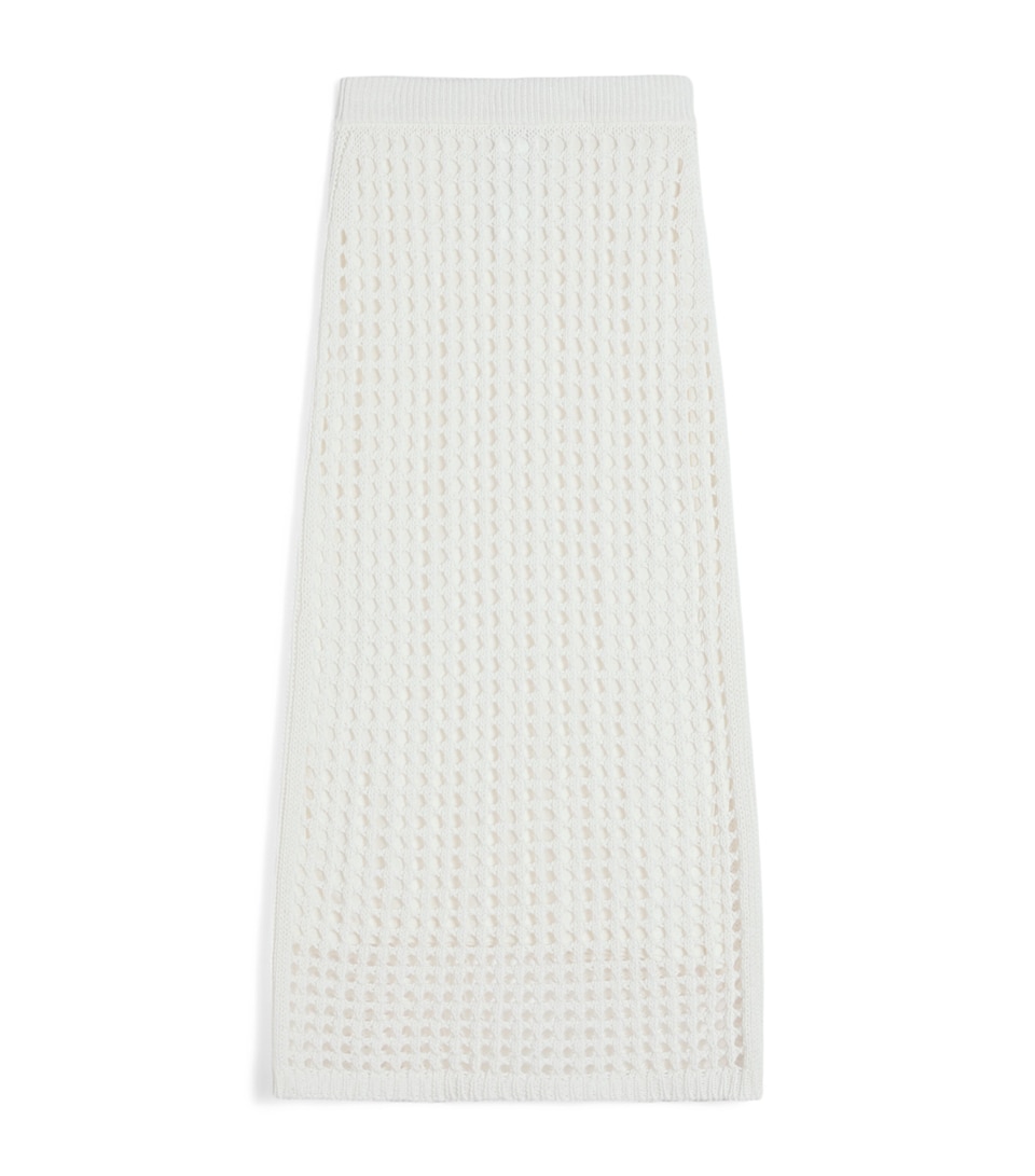 Cotton Knit Midi Skirt