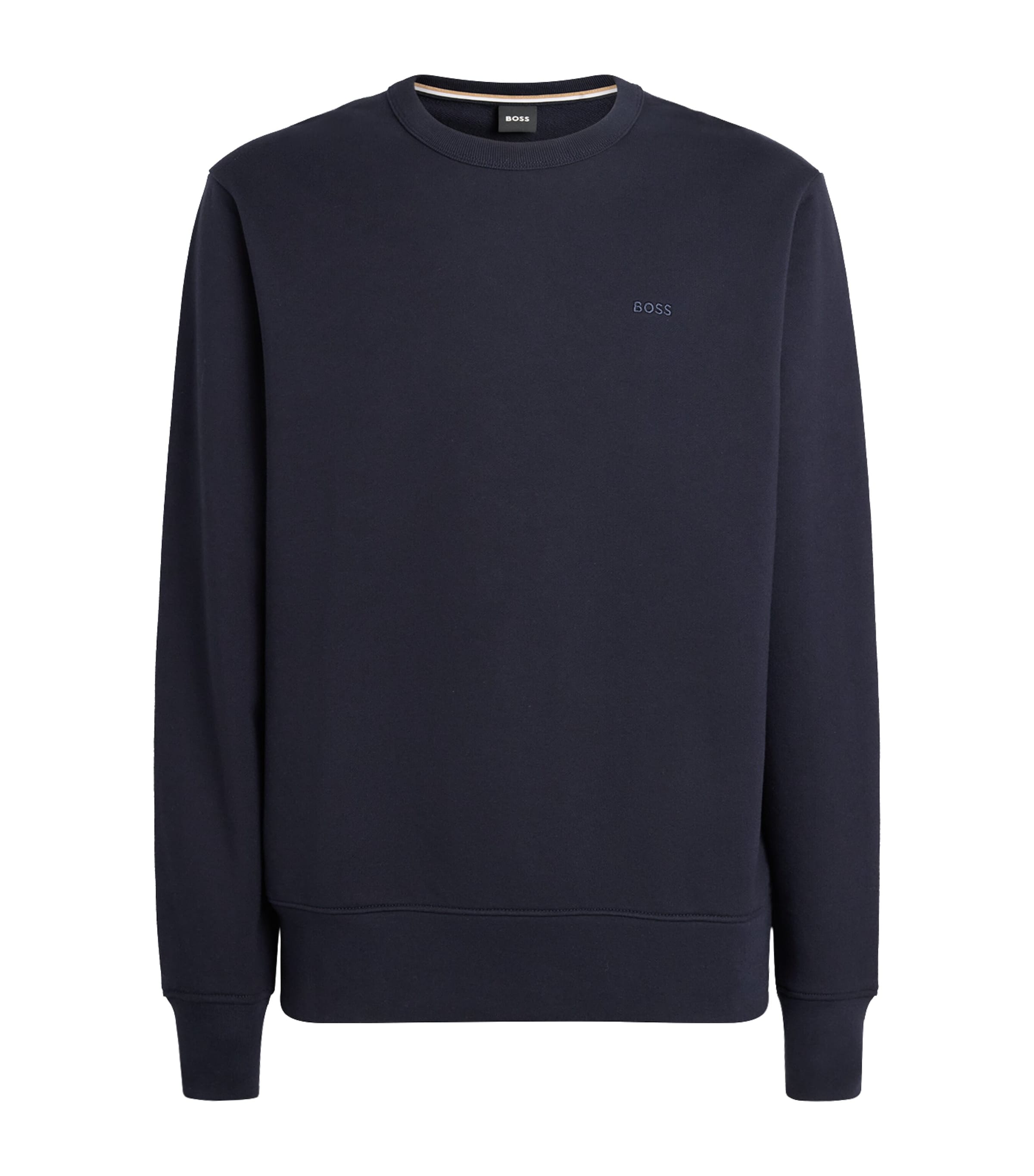 BOSS Mens Cotton Sharpe Sweatshirt Dark Blue