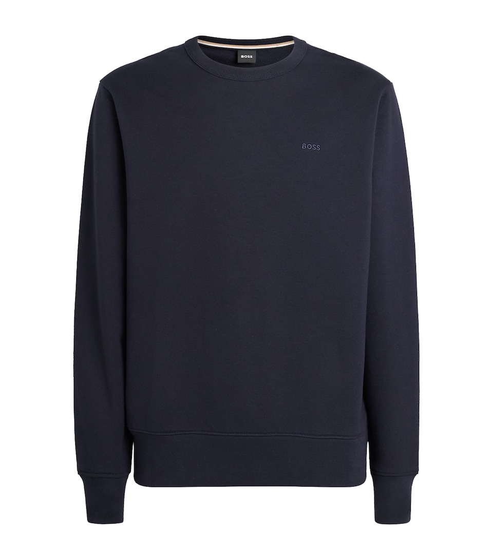 BOSS Mens Cotton Sharpe Sweatshirt Dark Blue