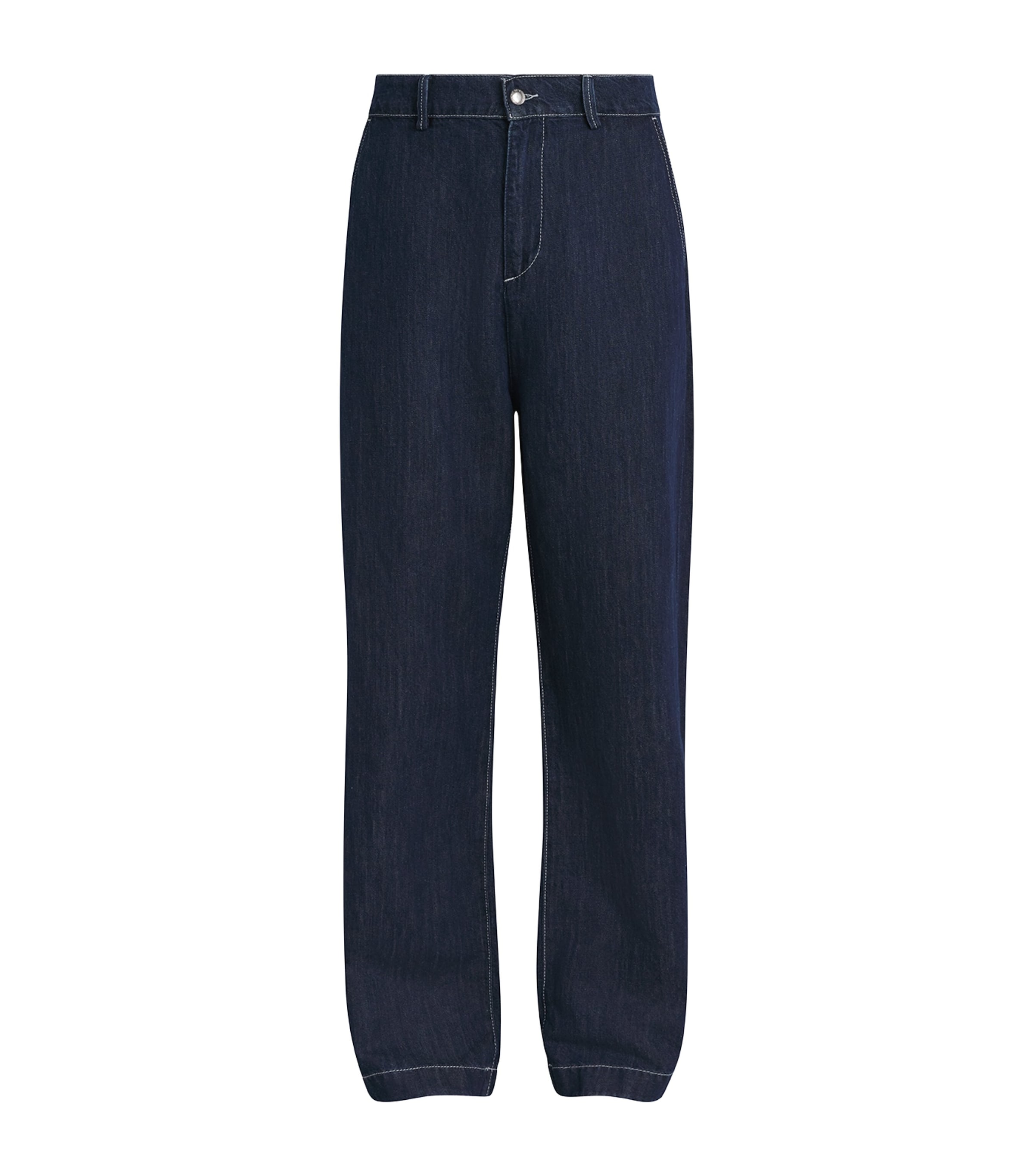 Wide-Leg Denim Chinos