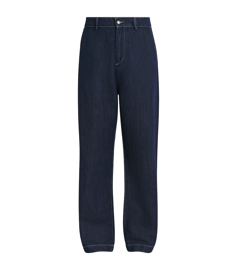 Wide-Leg Denim Chinos