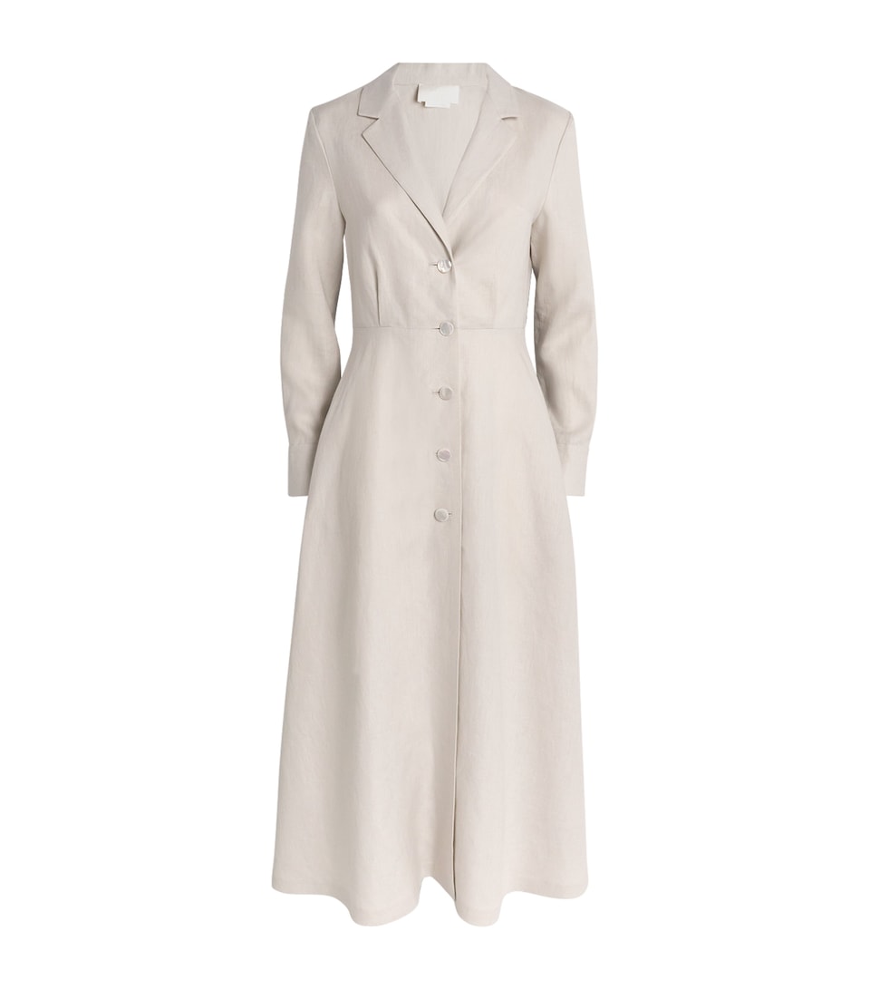 Linen Surfrider Midi Shirt Dress