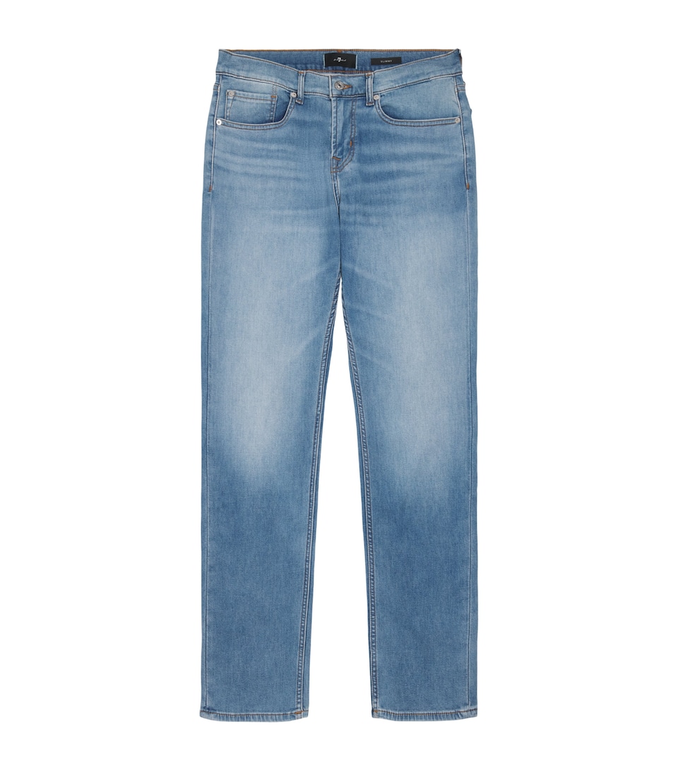 7 For All Mankind Mens Slimmy Jeans Light Blue