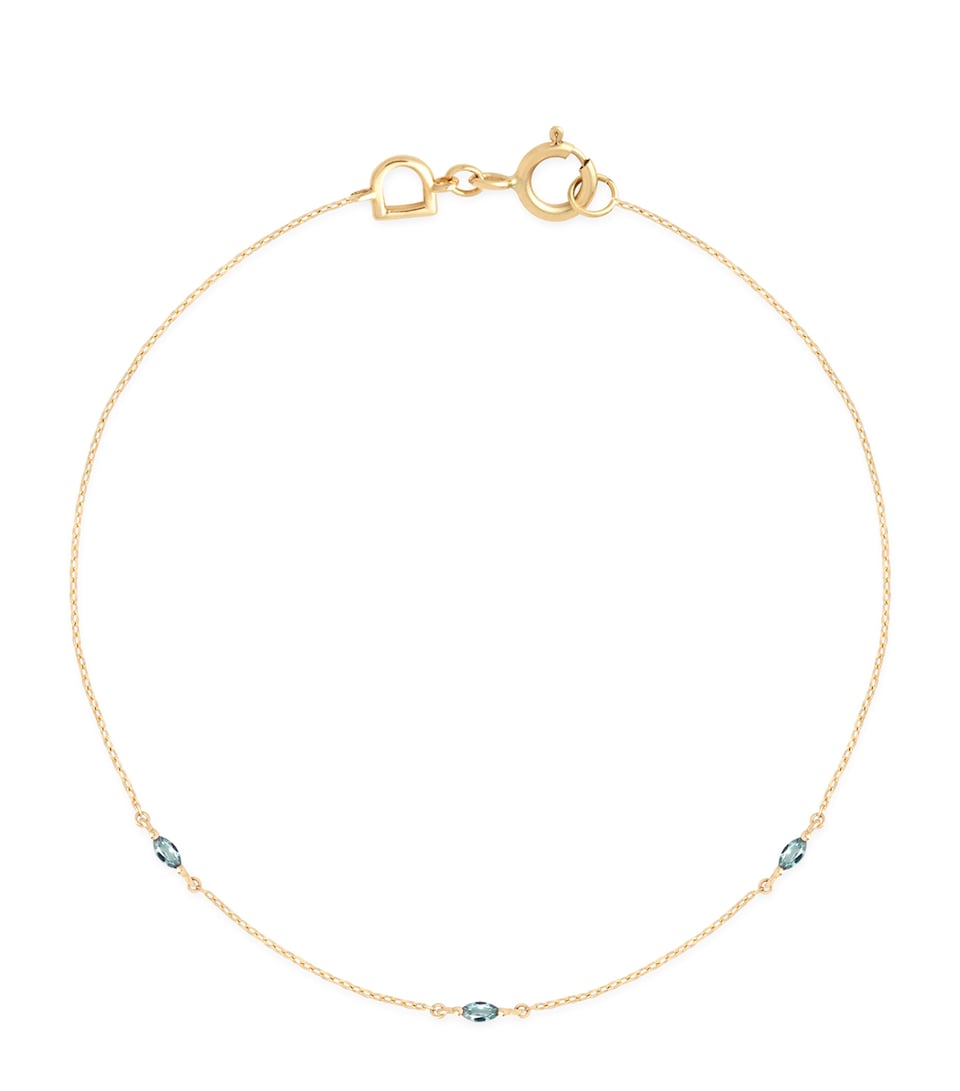 Yellow Gold and Alexandrite Marquise Bracelet