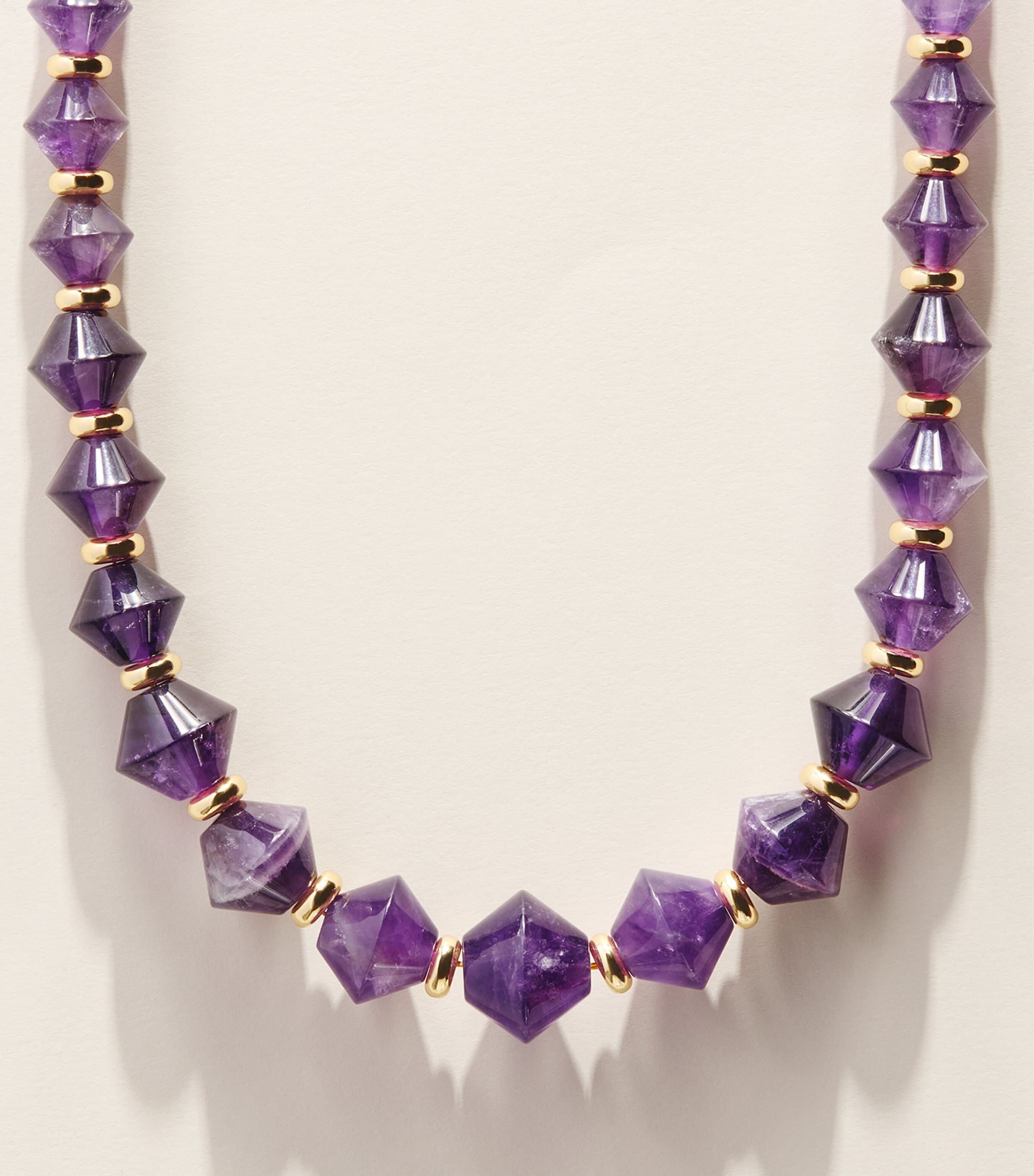 Eddie Borgo Gold-Plated Honeycomb Necklace Gold/amethyst