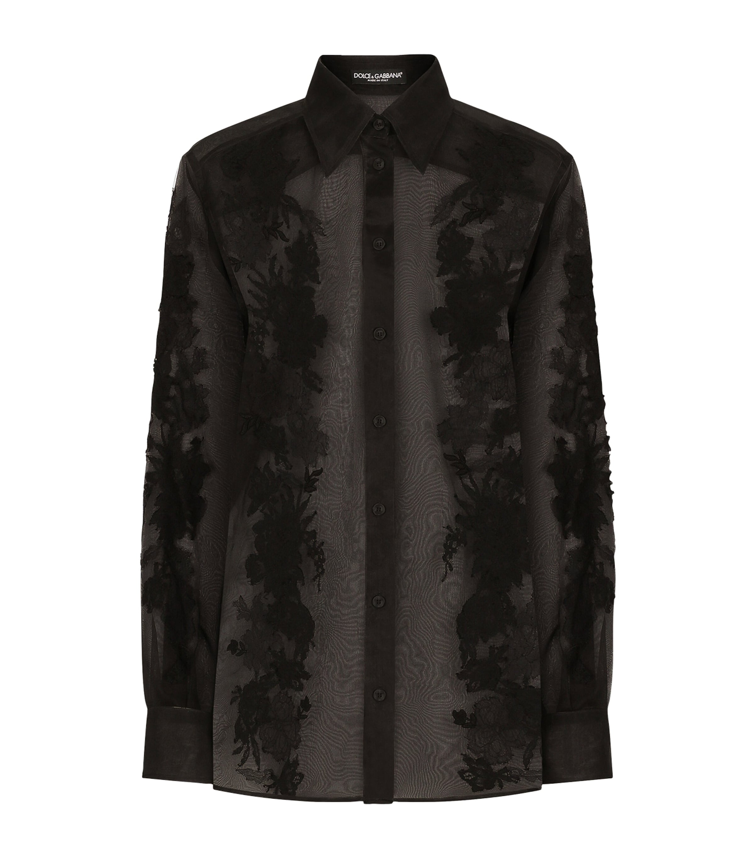 Silk-Blend Lace Shirt