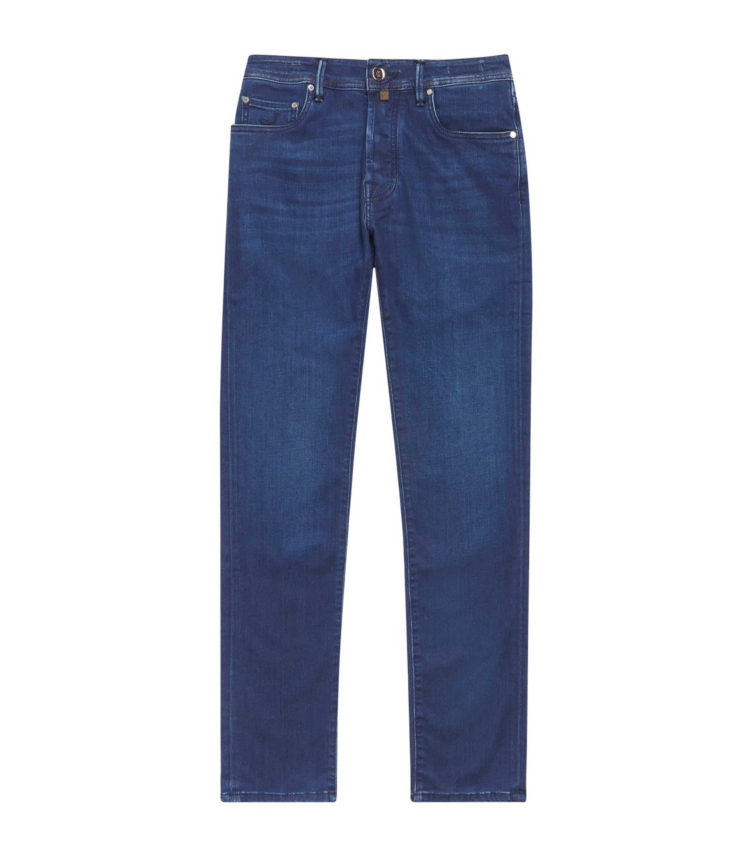 Crocodile Skin-Patch Bard Slim Jeans