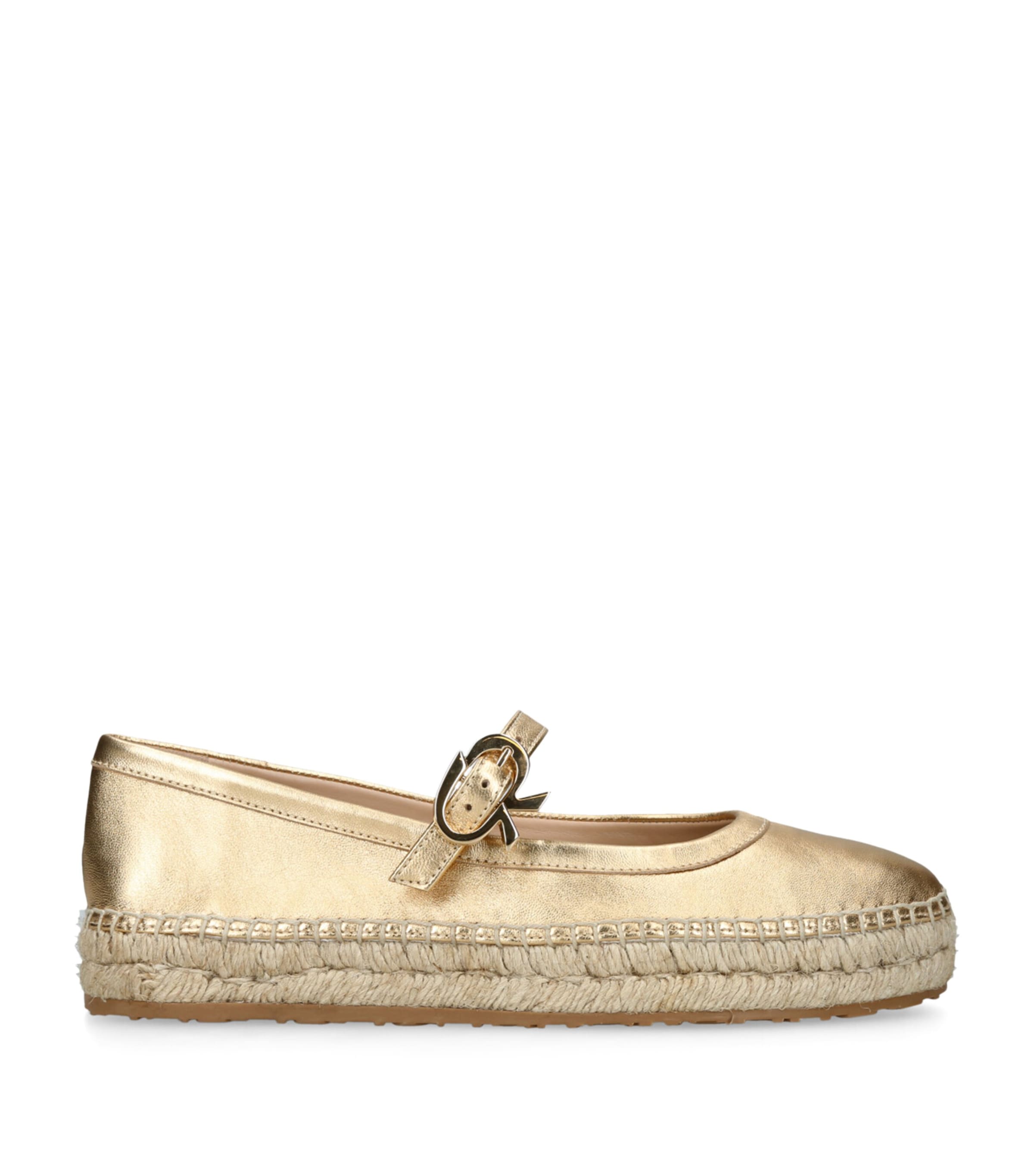 Metallic Leather Elda Ballet Flats