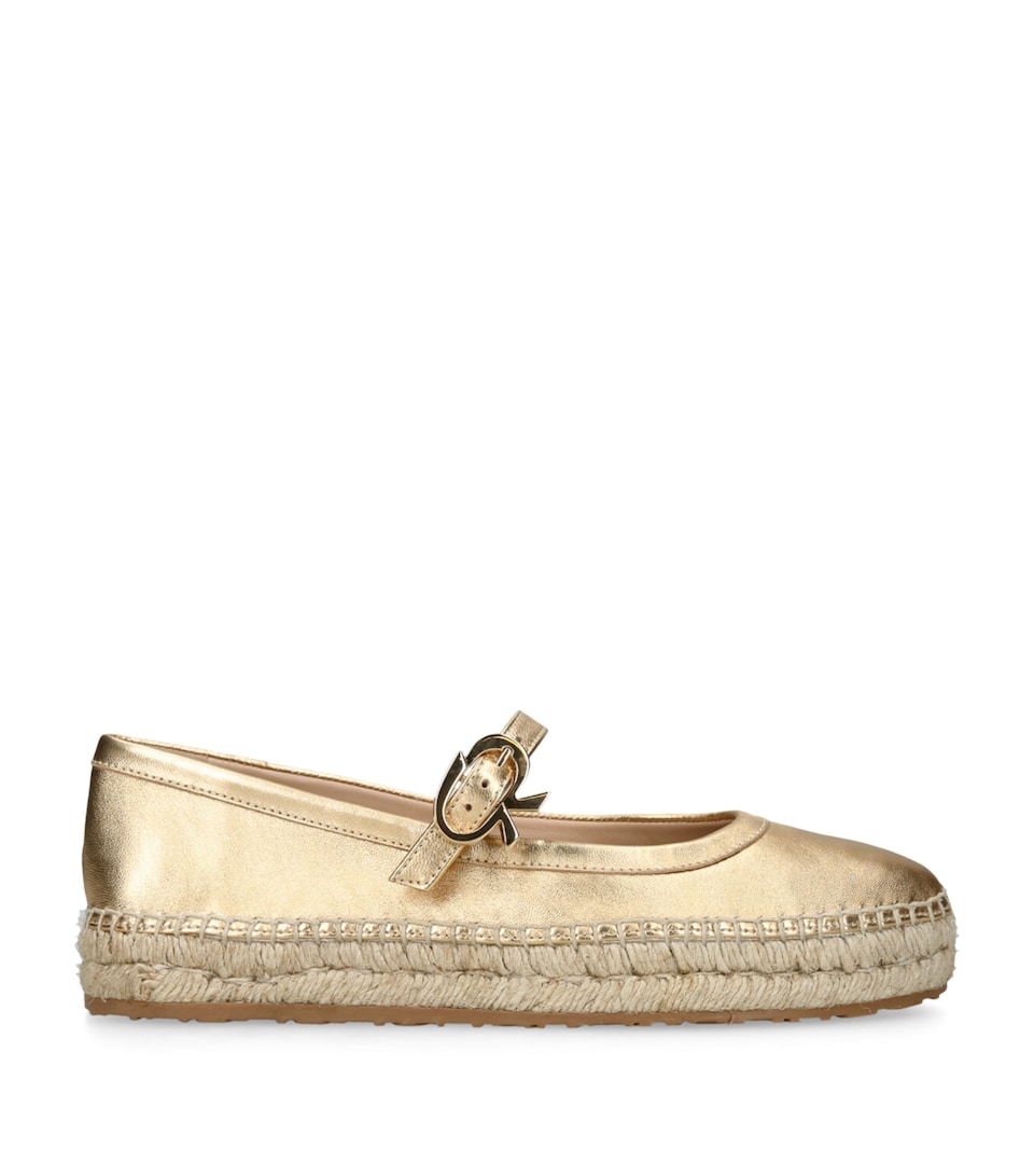 Metallic Leather Elda Ballet Flats