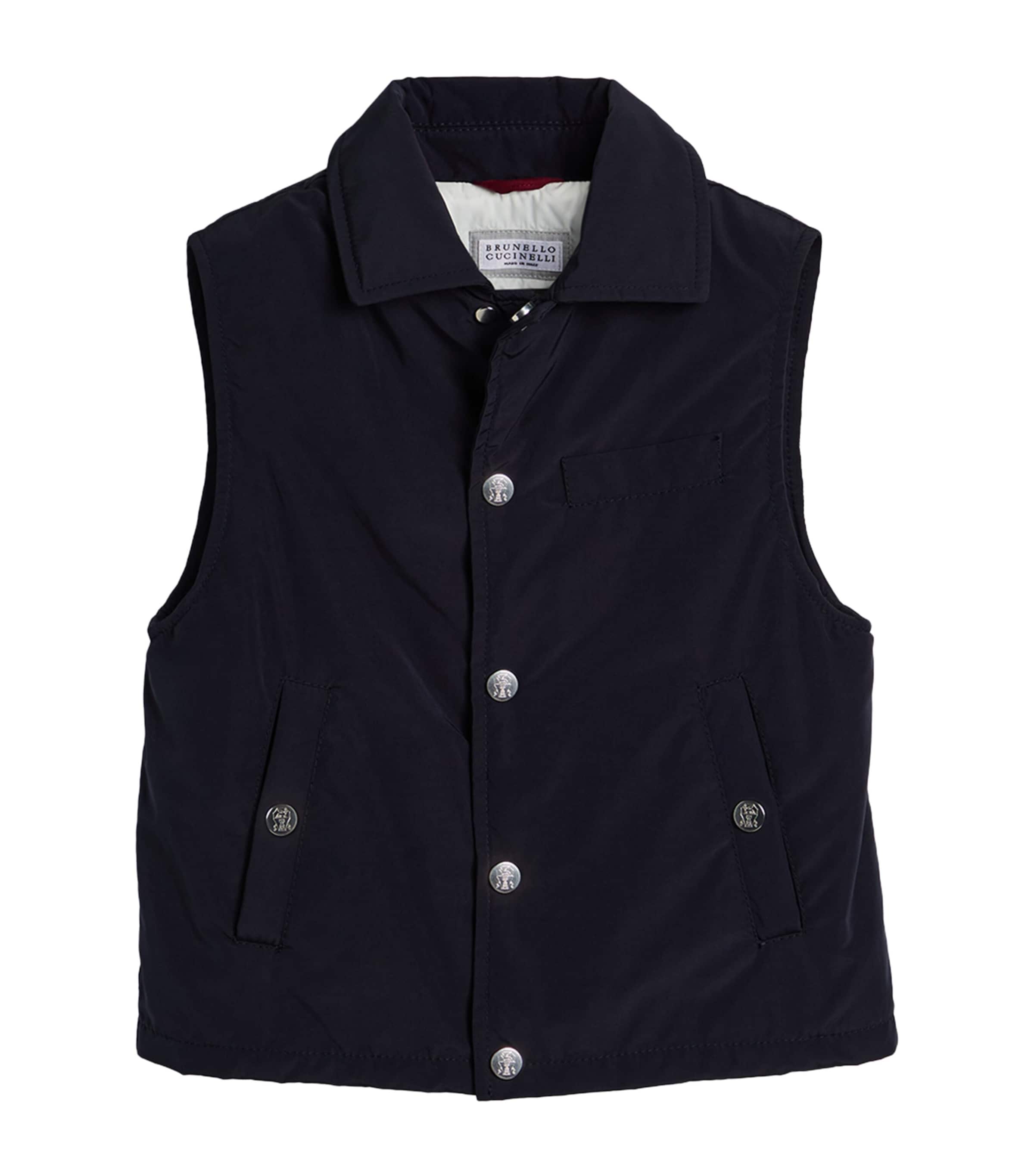ボトムスその他 Brunello Cucinelli Black Cotton Gilet Brunello Cucinelli Down-Filled Padded Gilet | Harrods US
