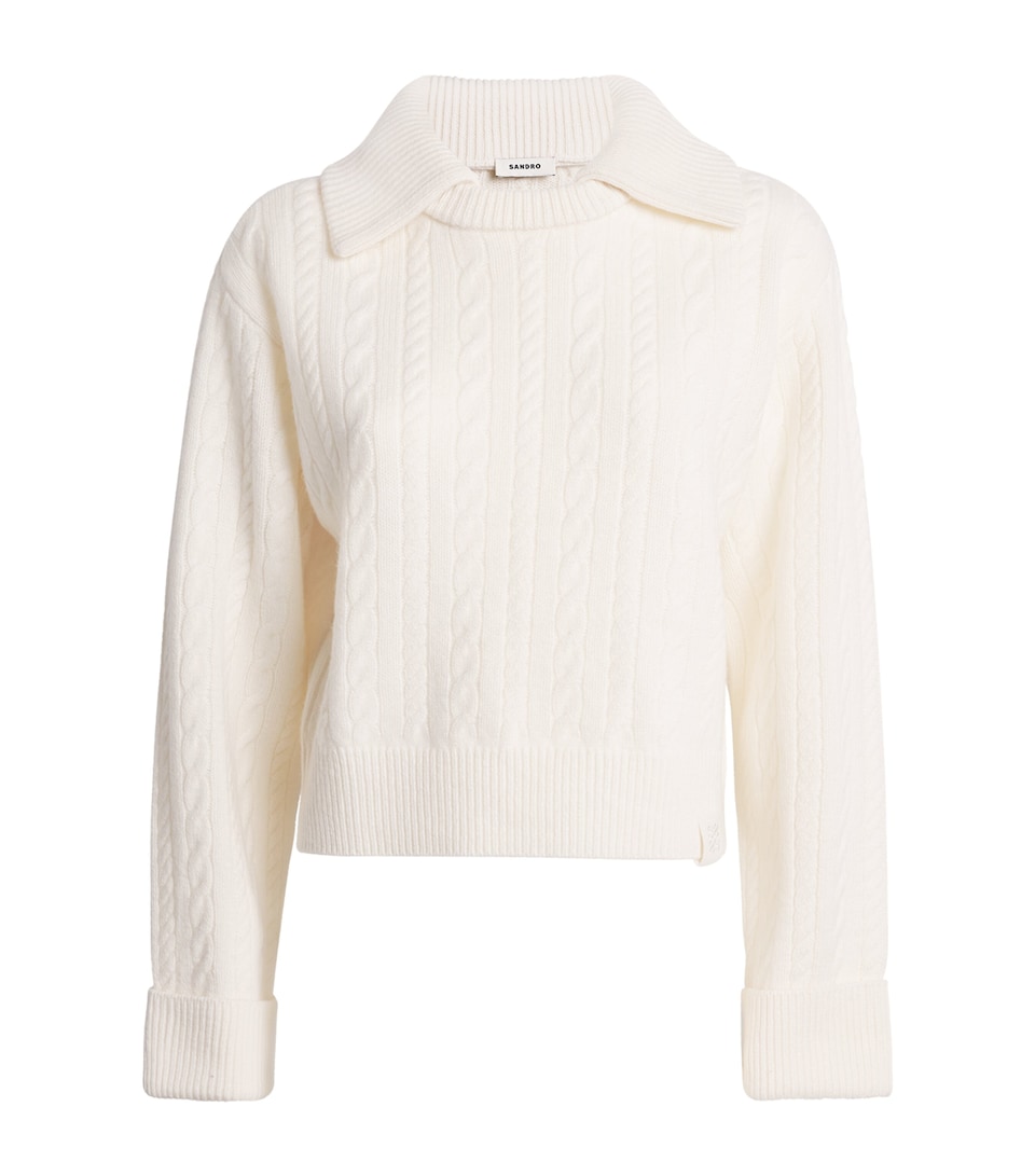 Wool Sailor-Neck Sweater