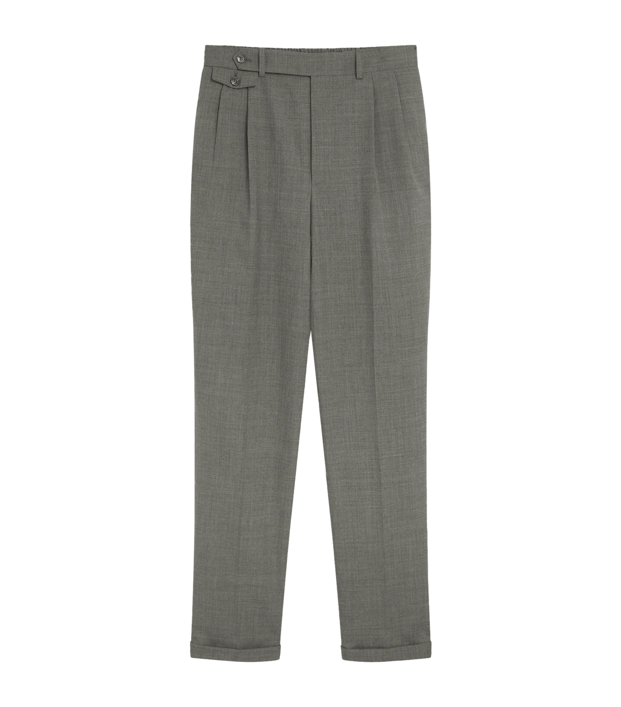 Wool-Cashmere Tailored Travel Trousers