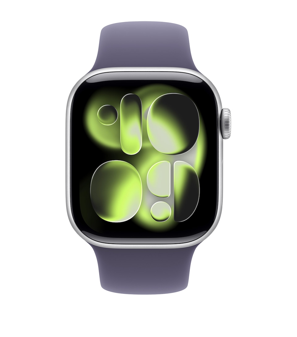 Apple Apple Watch Series 11 - Silver Aluminium with Purple Sport Band, 42mm, Small/Medium Silver