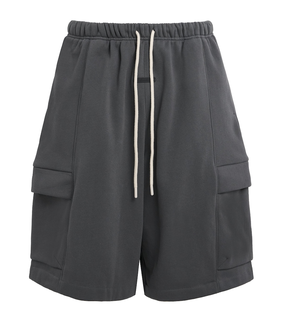 FEAR OF GOD ESSENTIALS Mens Cargo Basketball Shorts Iron Grey