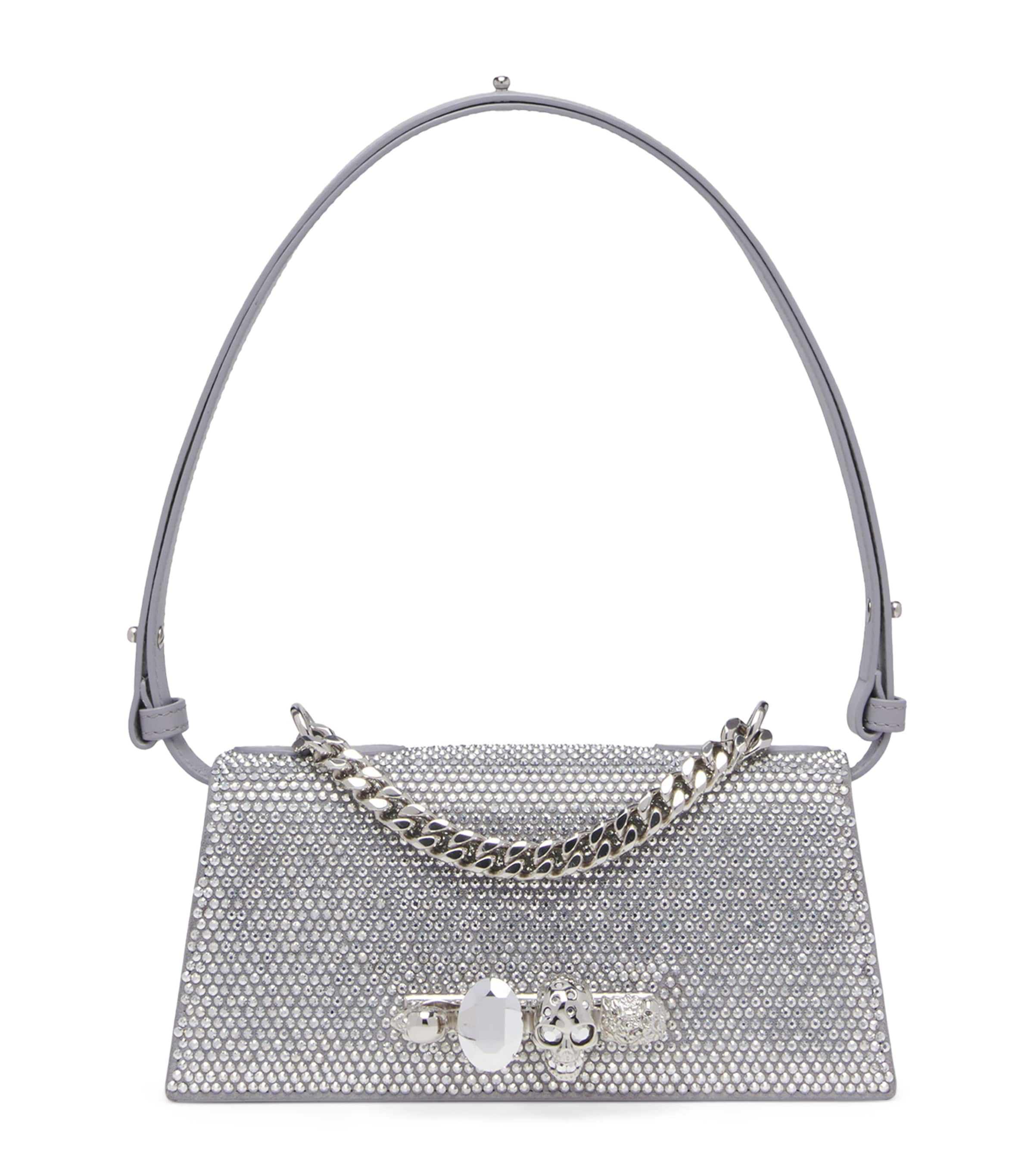 McQueen Leather Jewelled Shoulder Bag