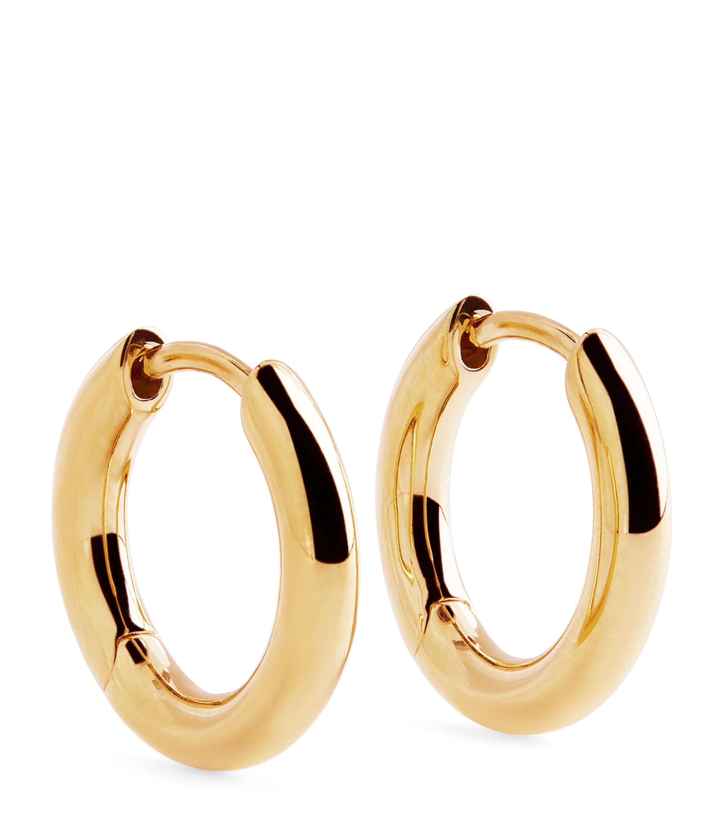 Small Gold-Plated Sterling Silver Hoop Earrings