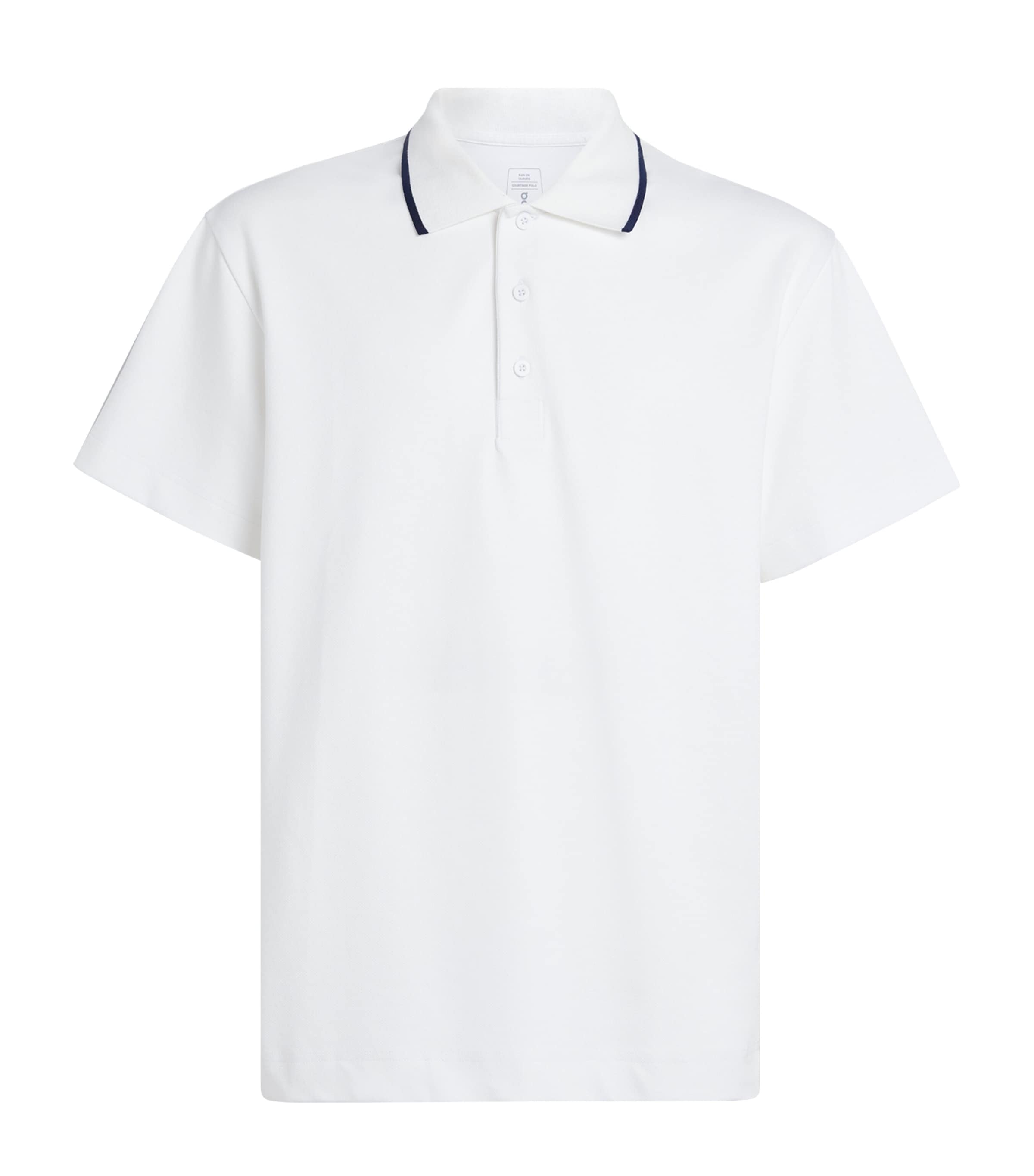 On Mens Courtside Polo Shirt All White