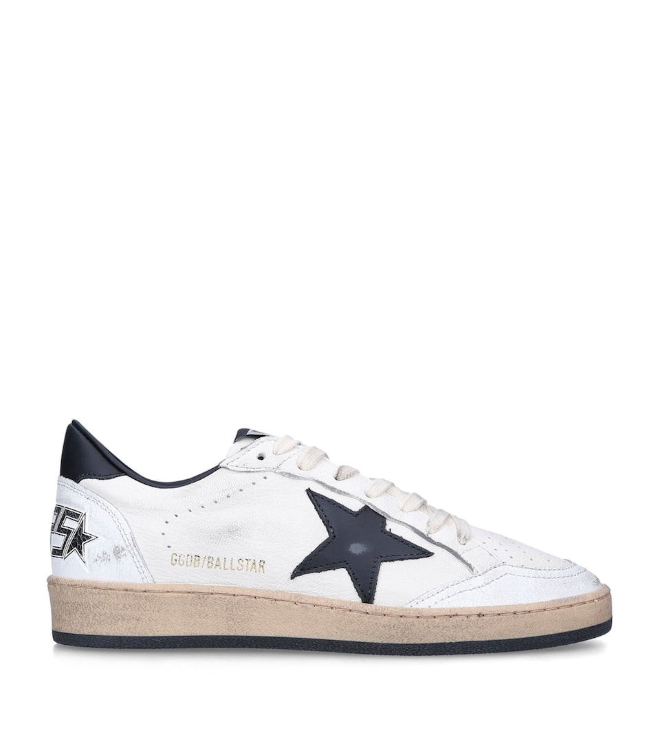 Golden Goose Leather Ball Star Sneakers White/blk