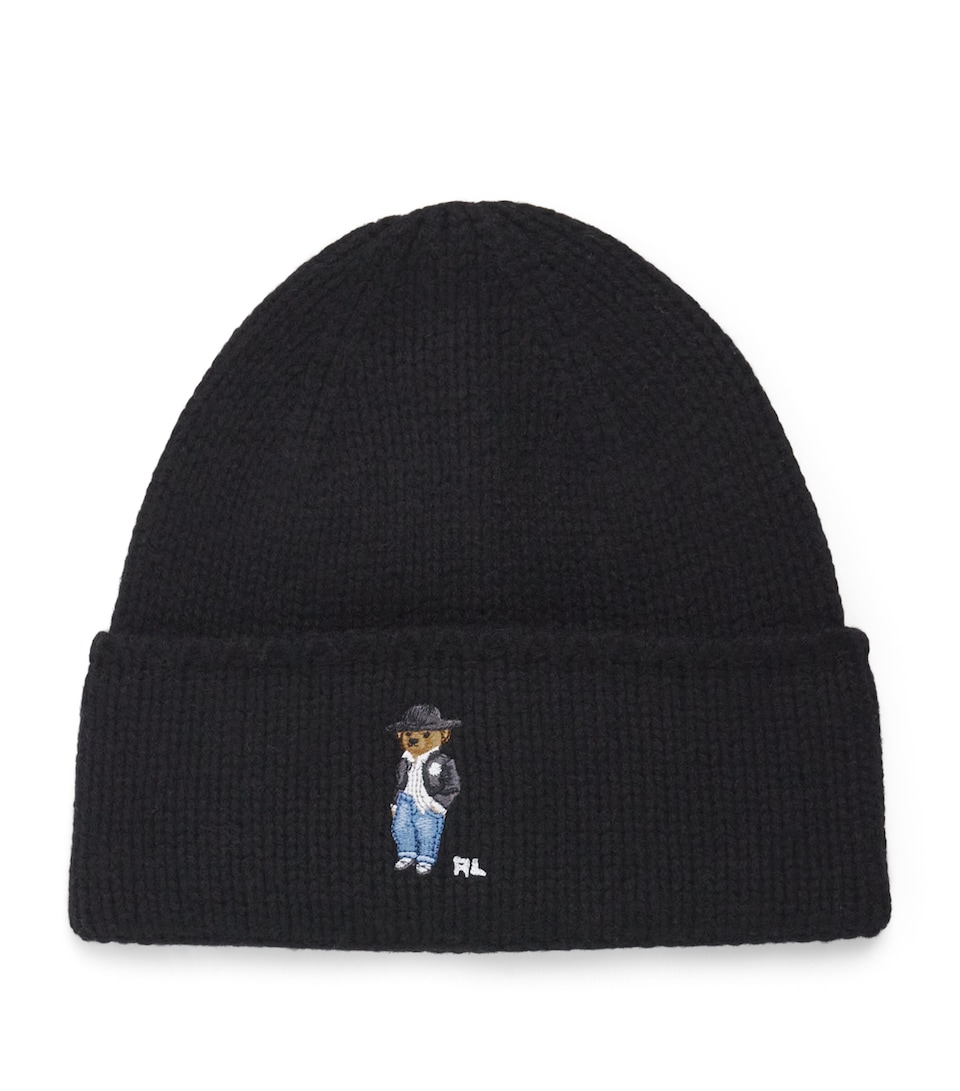 Polo Ralph Lauren Cotton Polo Bear Beanie Black