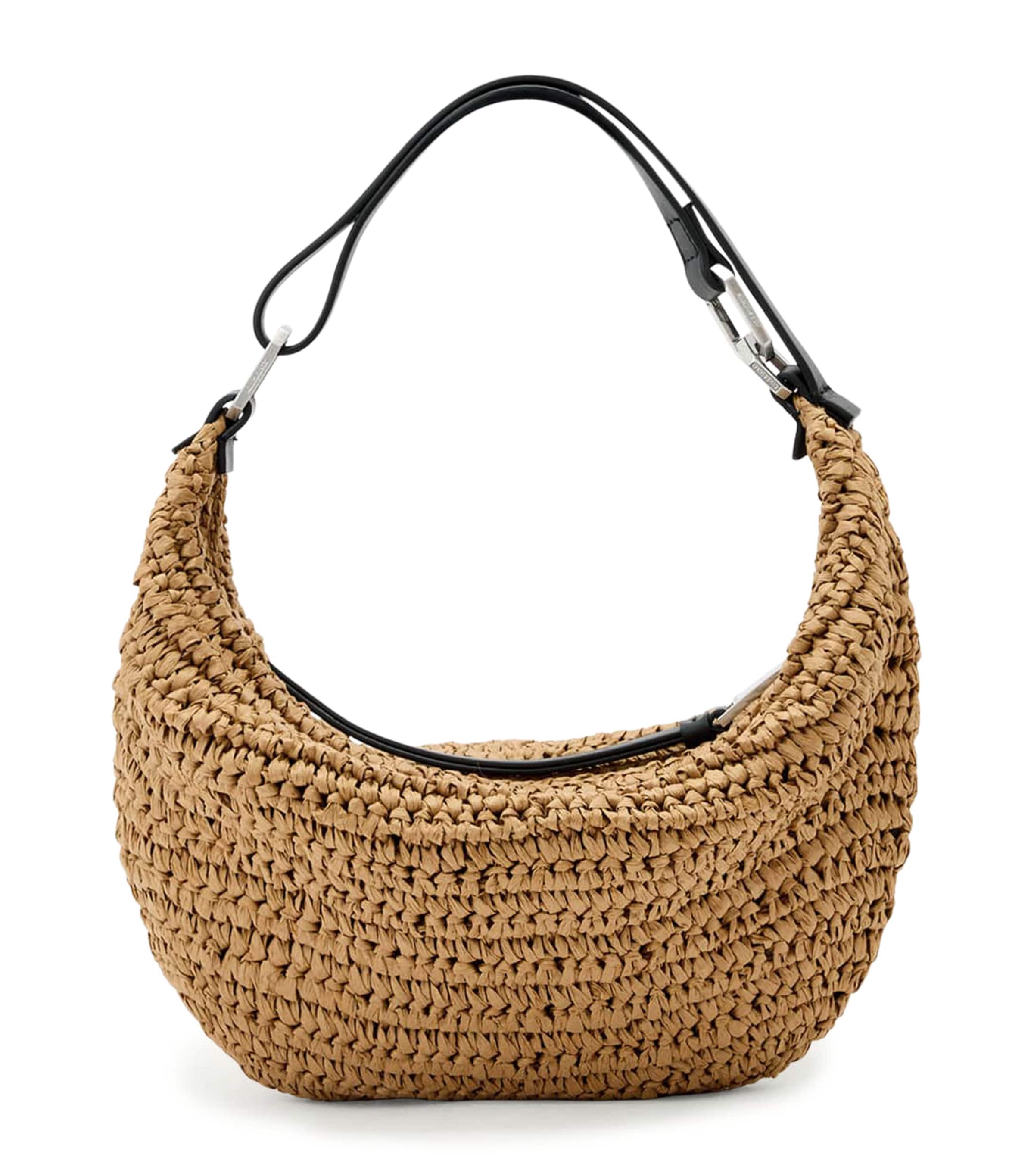 AllSaints Small Paper Luna Shoulder Bag Biscuit Brown