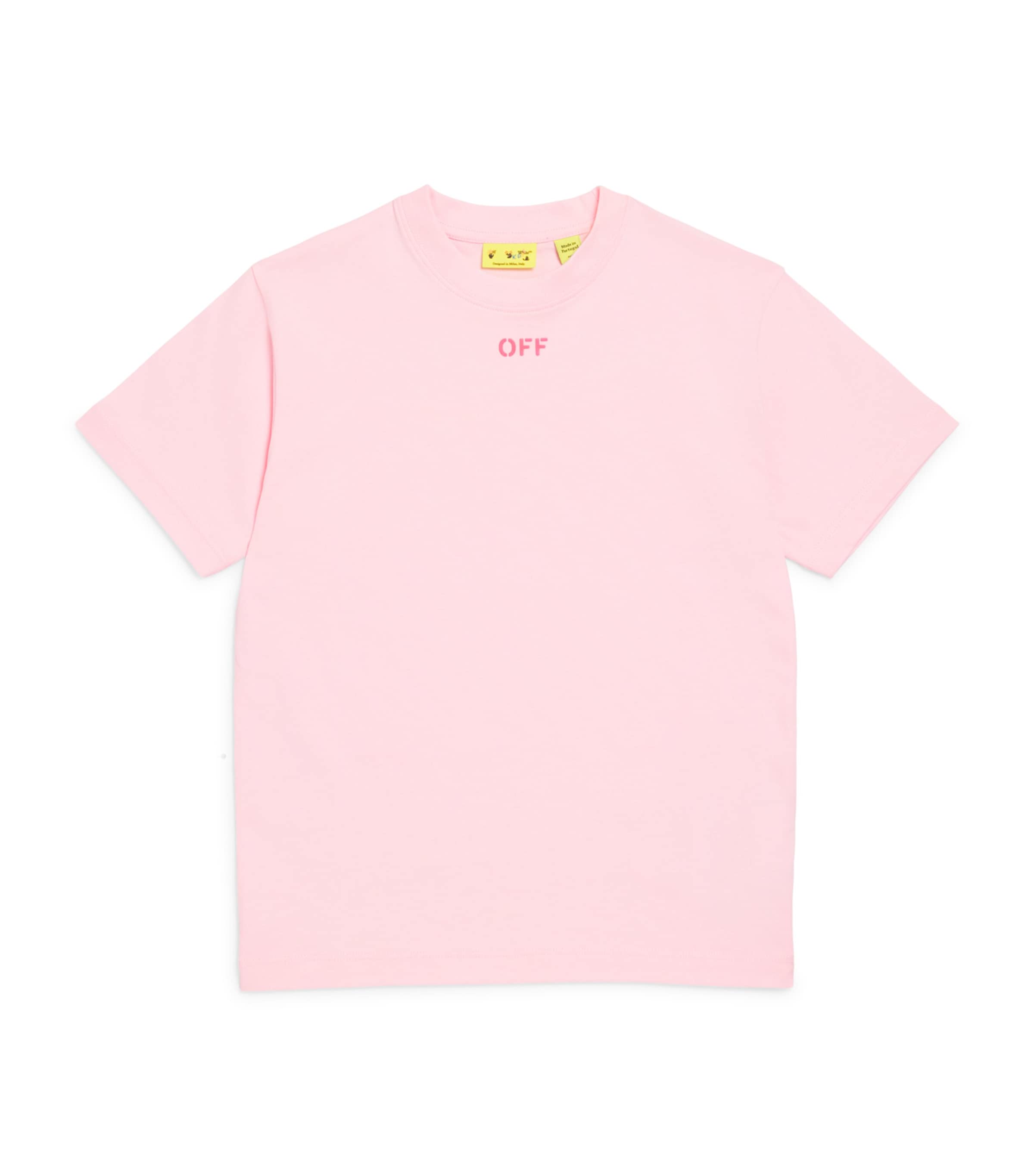 Off-White Kids Diagonal Pattern T-Shirt (4-12+ Years) Ballet Slipper