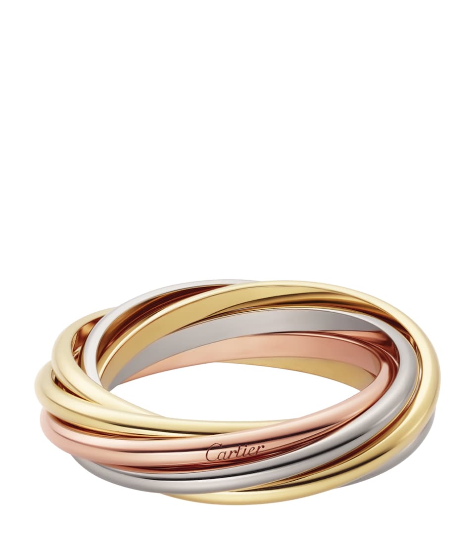 White, Yellow and Rose Gold Trinity Ring