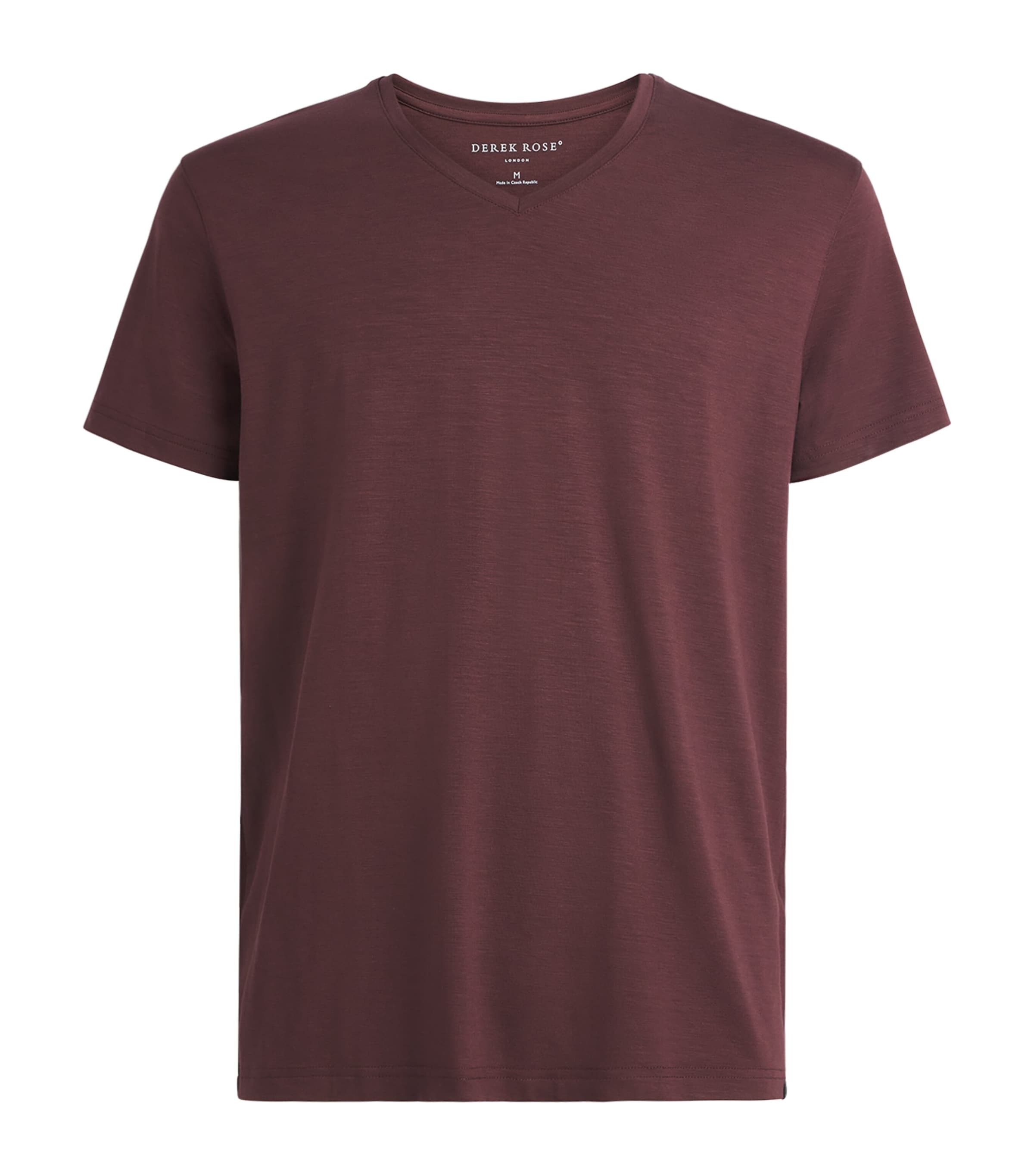 Derek Rose Mens Basel V-Neck Lounge T-Shirt Bro