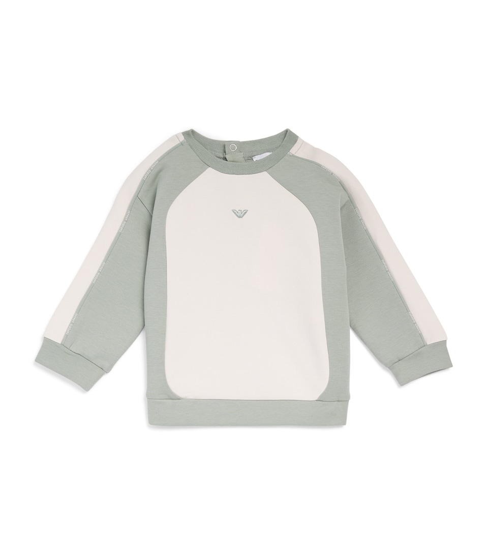 Emporio Armani Kids Colour-Block Logo Sweatshirt (6-36 Months) Wh