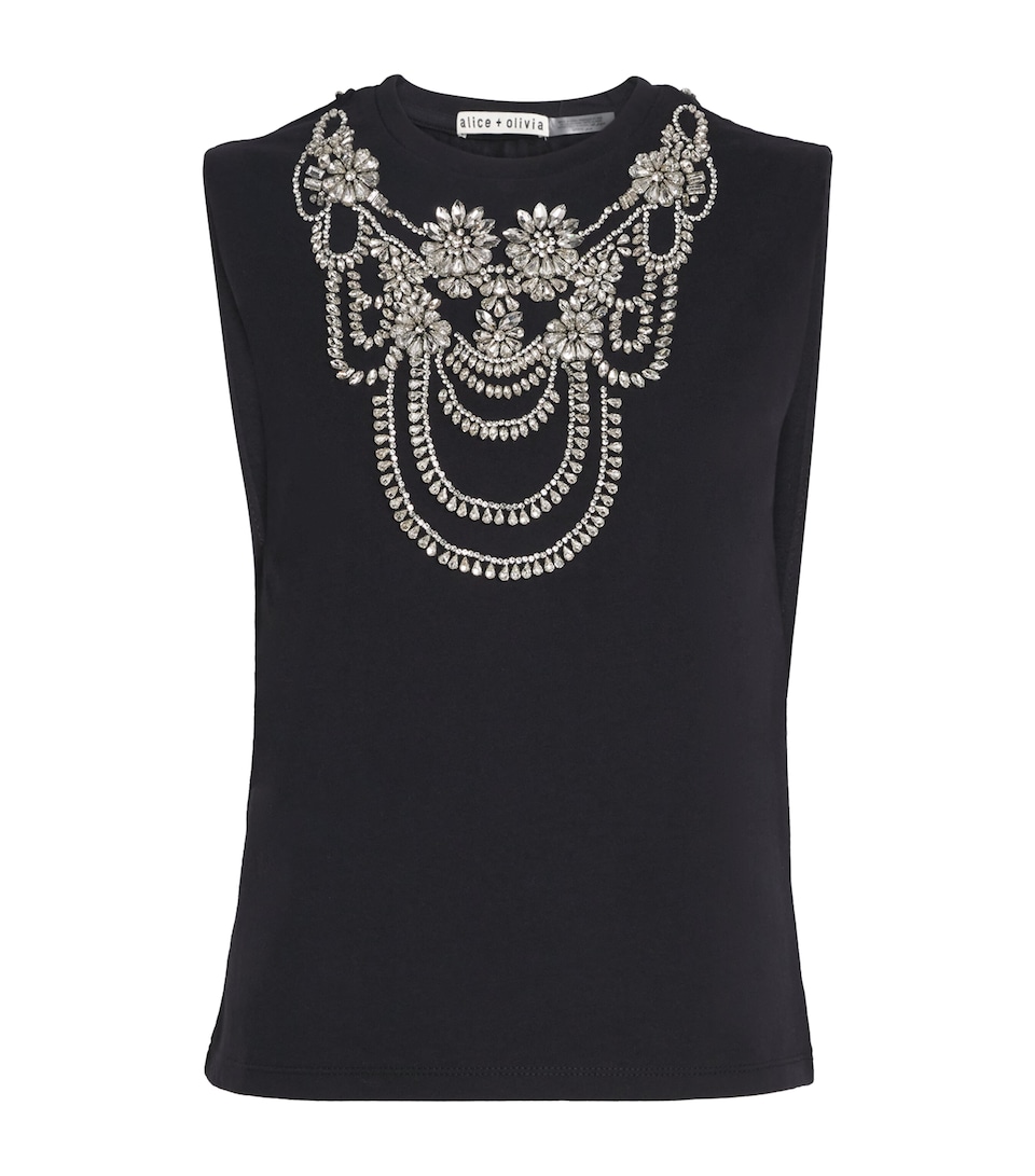 Cotton Embellished Dede Tank Top