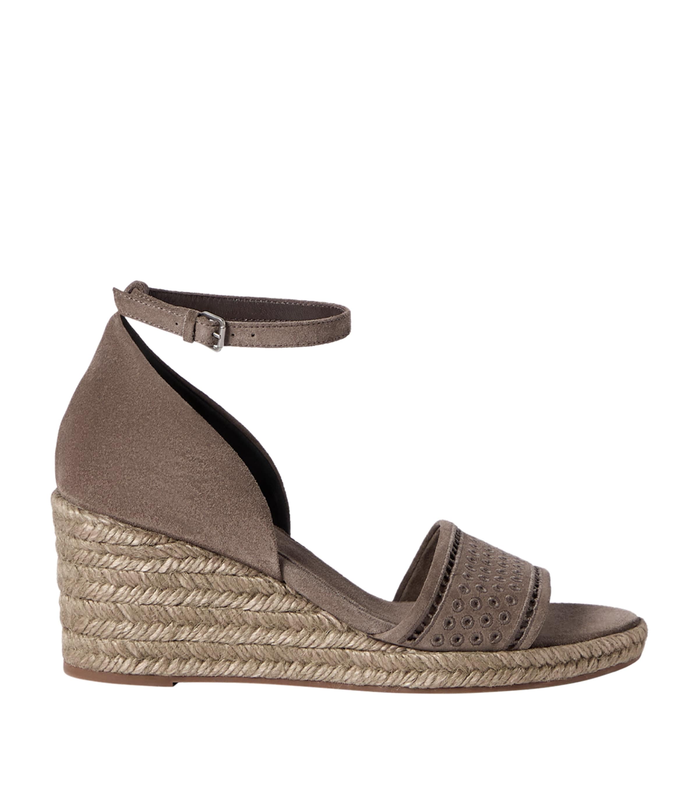 Brunello Cucinelli Suede Wedge Sandals 80