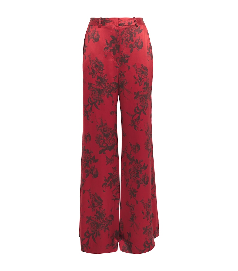 Silk Pilar Wide-Leg Trousers