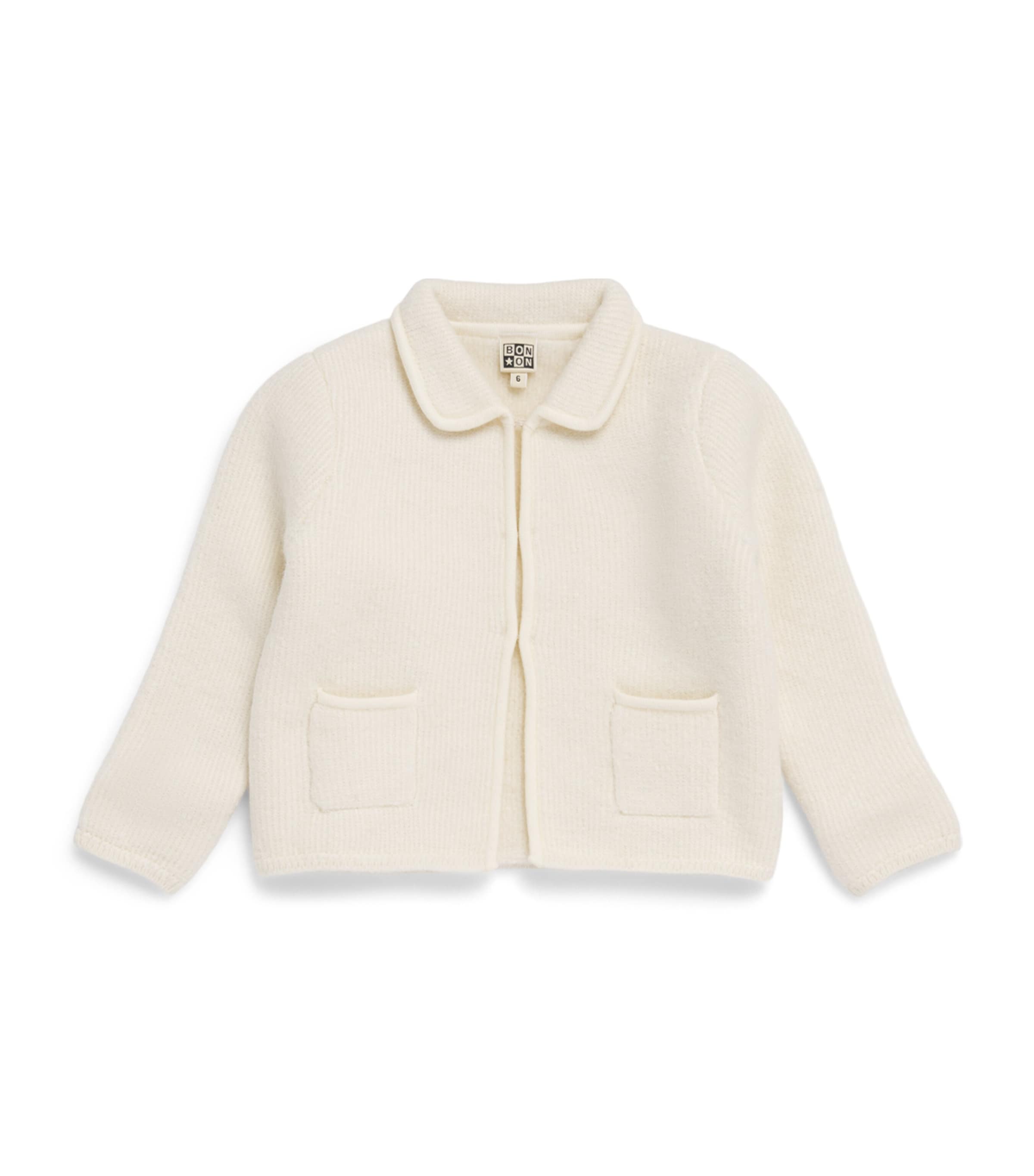 Bonton Collared Cardigan (2-14 Years) Milk