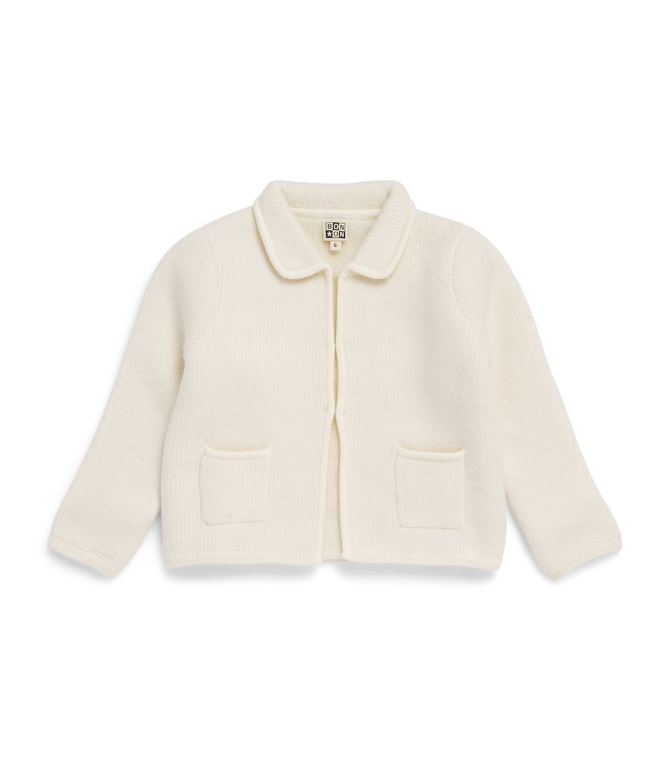 Bonton Collared Cardigan (2-14 Years) Milk