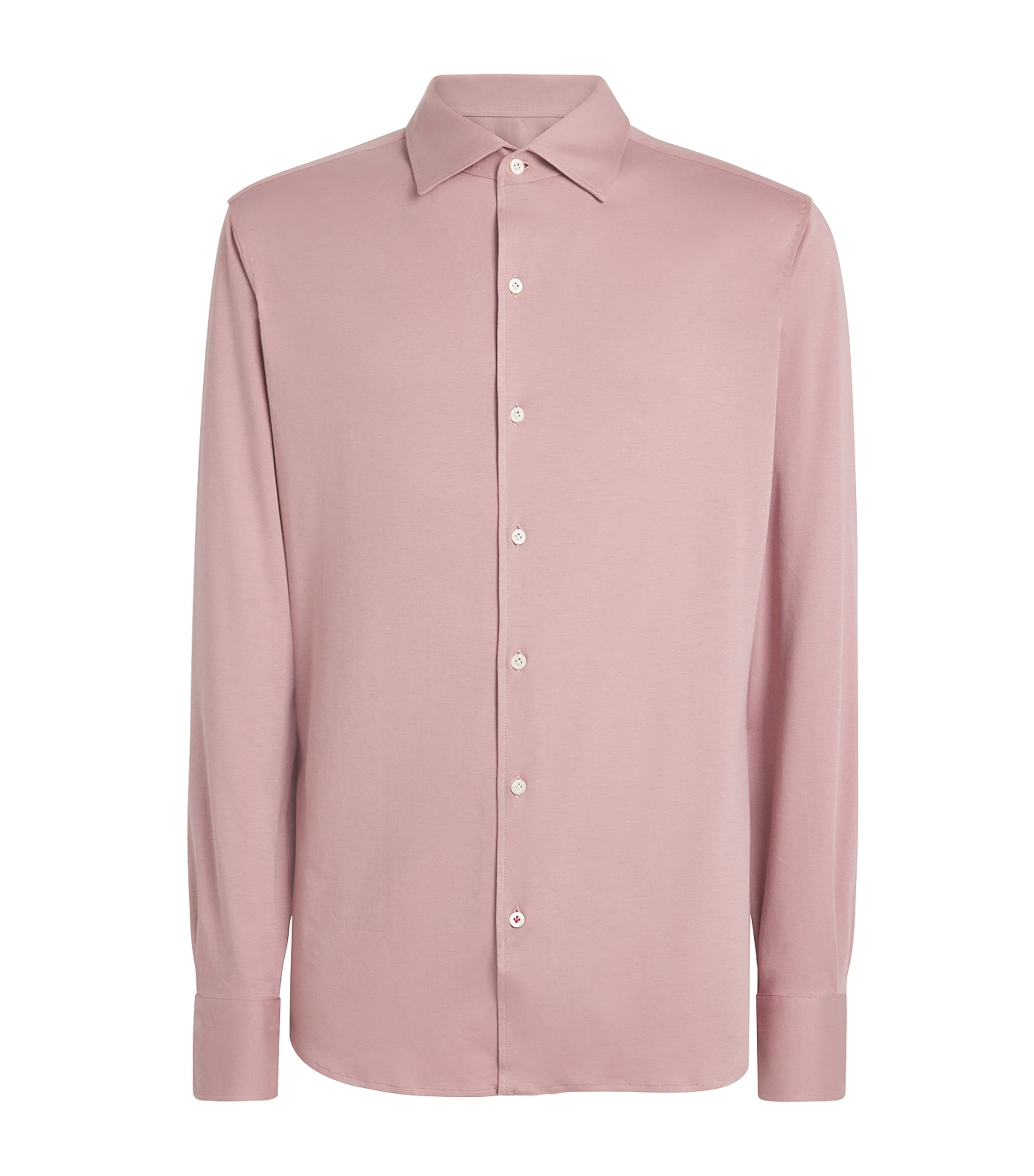 Isaia Mens Cotton Jersey Sport Shirt