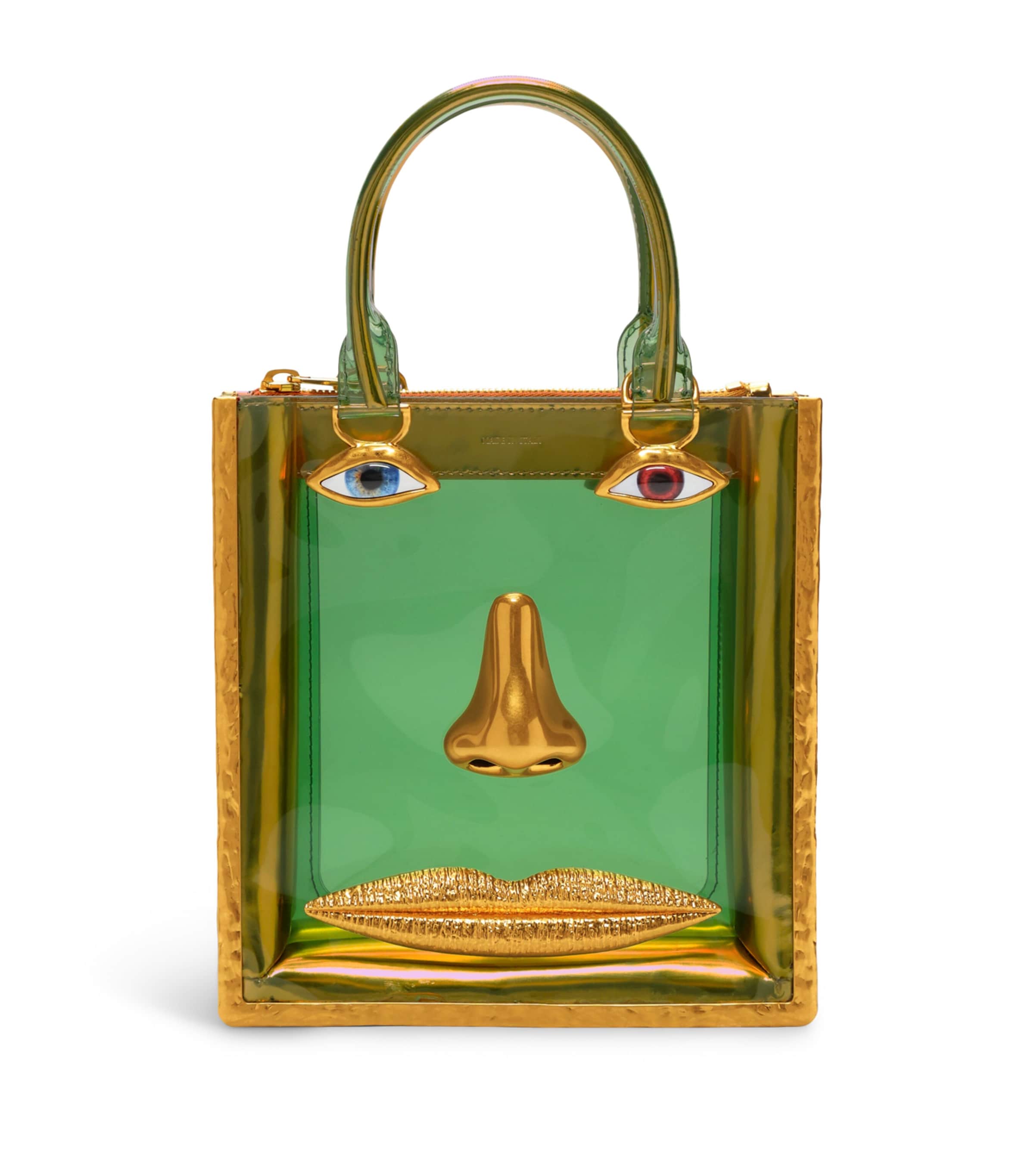 Vinyl Face Top-Handle Bag