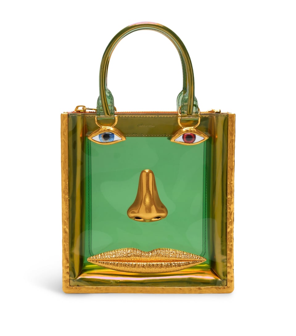 Vinyl Face Top-Handle Bag