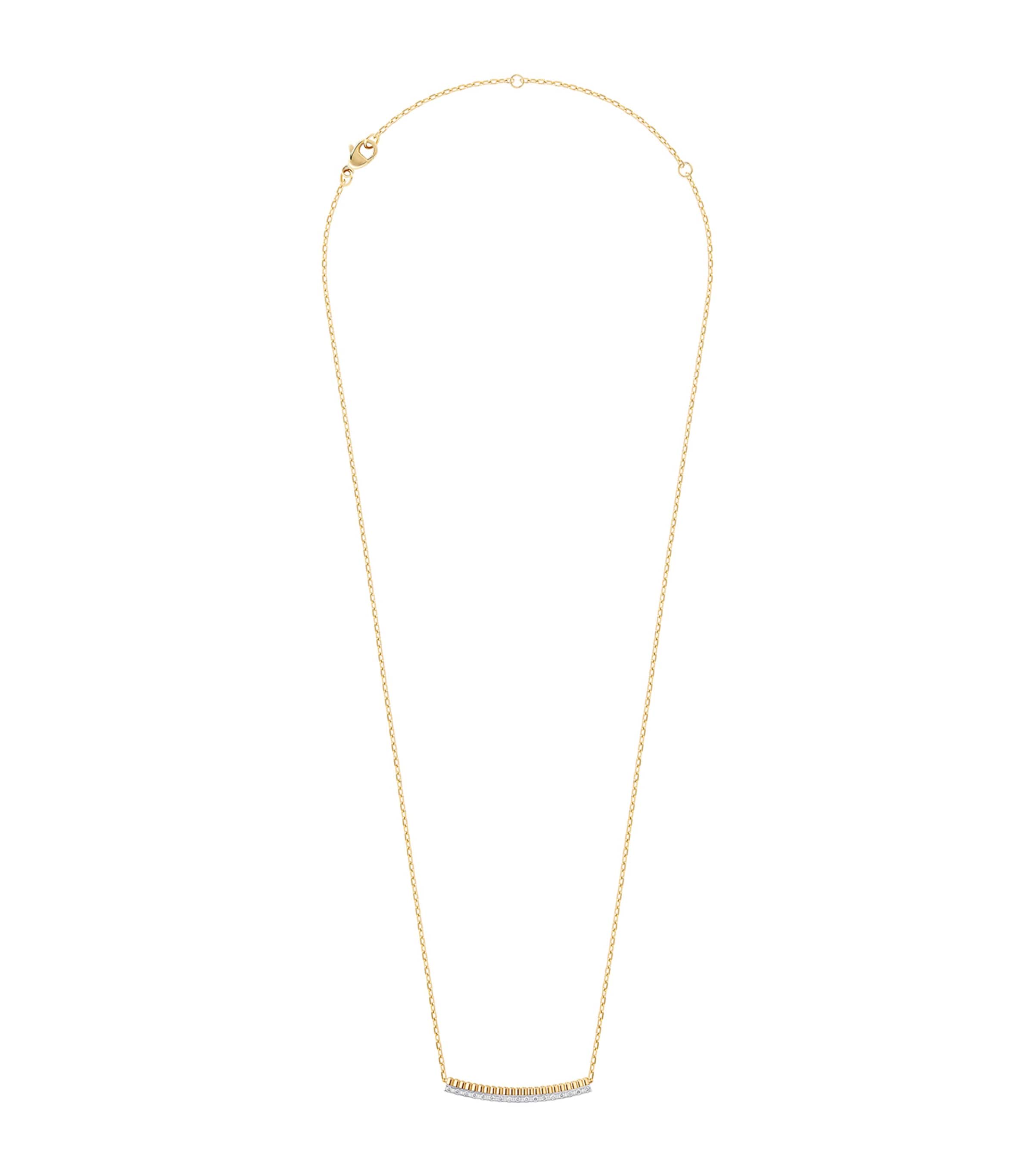 Boucheron Mixed Gold and Diamond Quatre Radiant Edition Necklace Yellow Gold