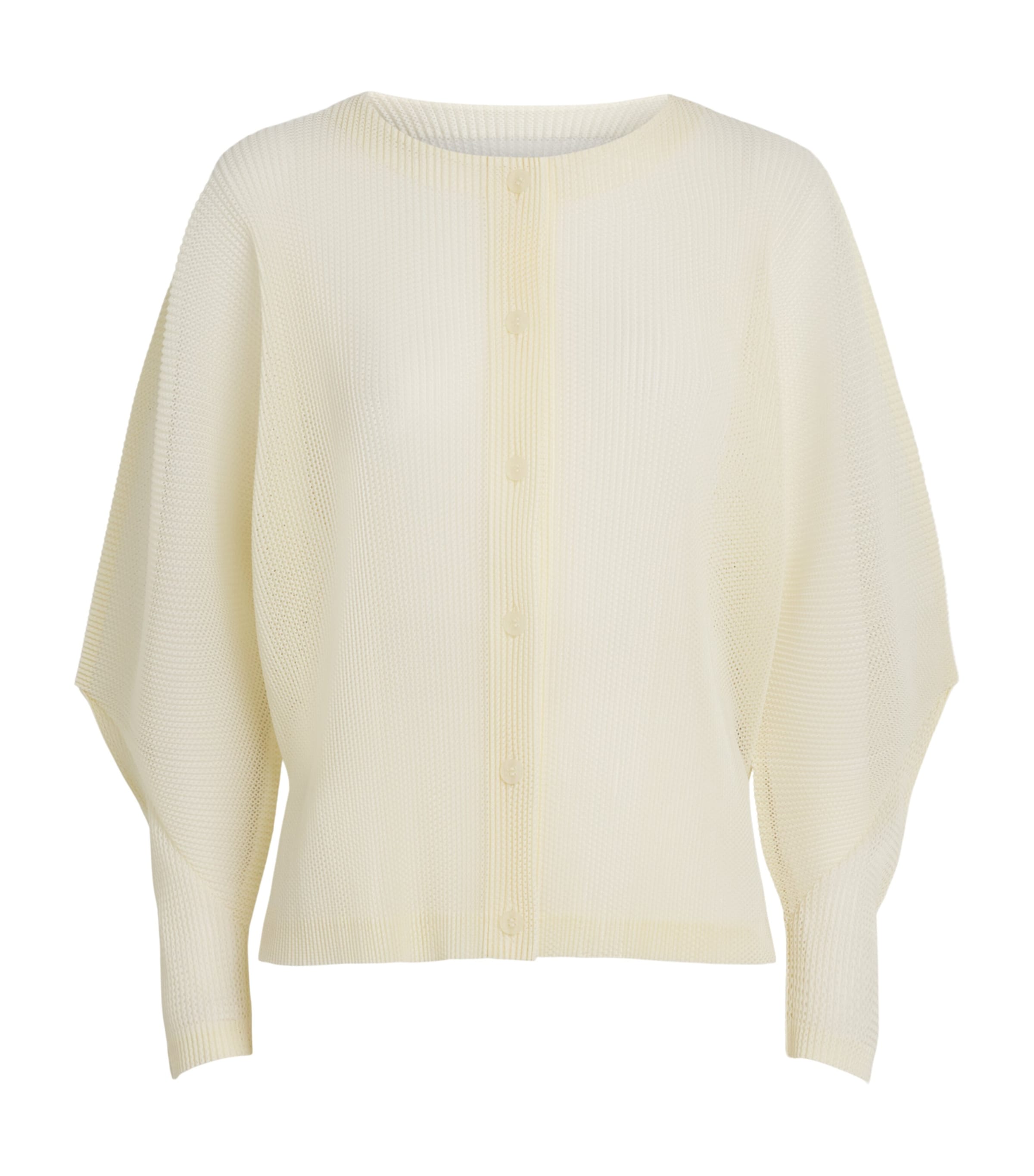 Pleats Please Issey Miyake Womens Tatami August Cardigan Off White