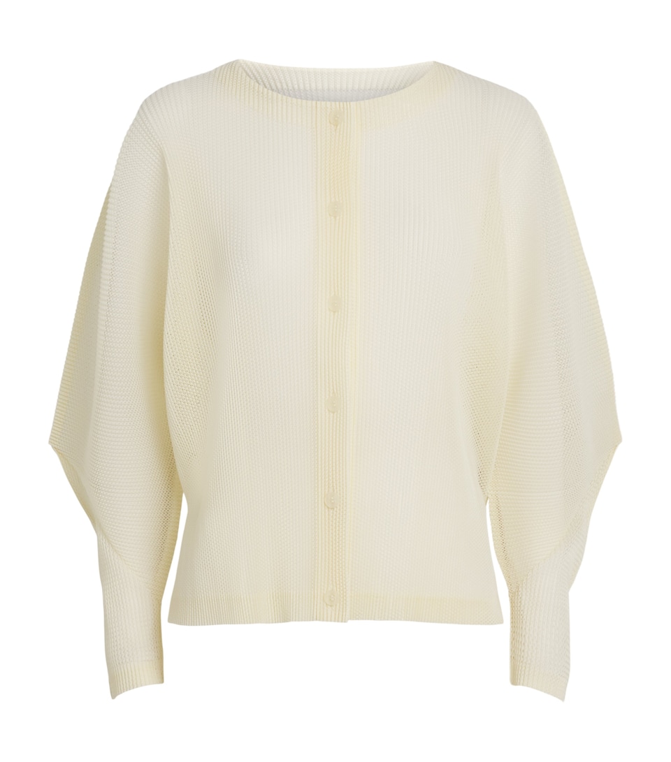 Pleats Please Issey Miyake Womens Tatami August Cardigan Off White