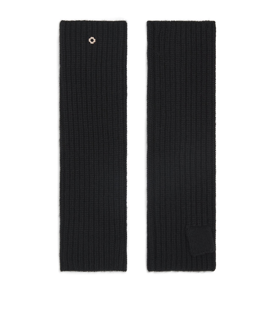 Maje Wool-Cashmere Mittens Black