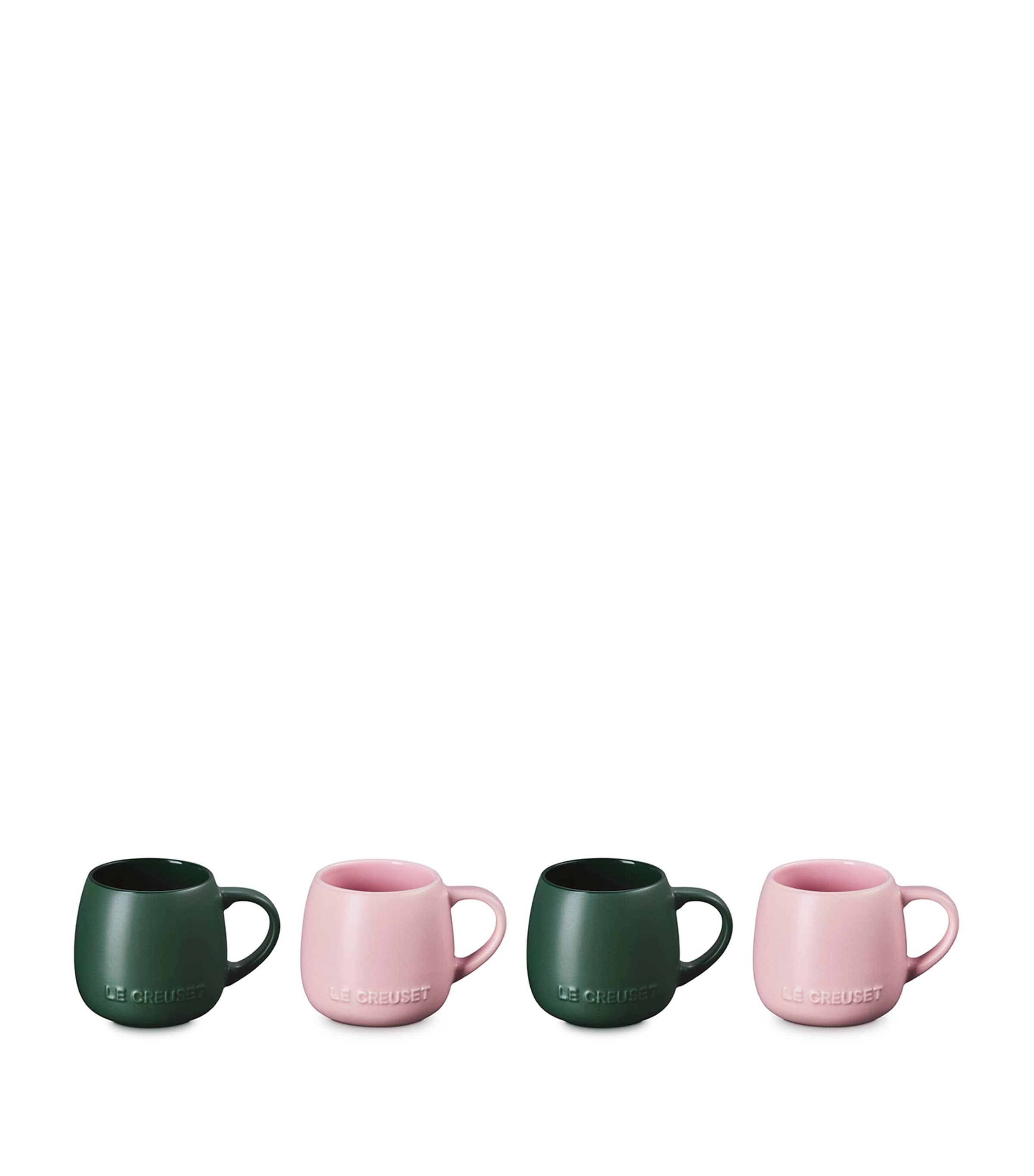 Le Creuset Serenity Coupe Mugs (Set of 4) Mixed