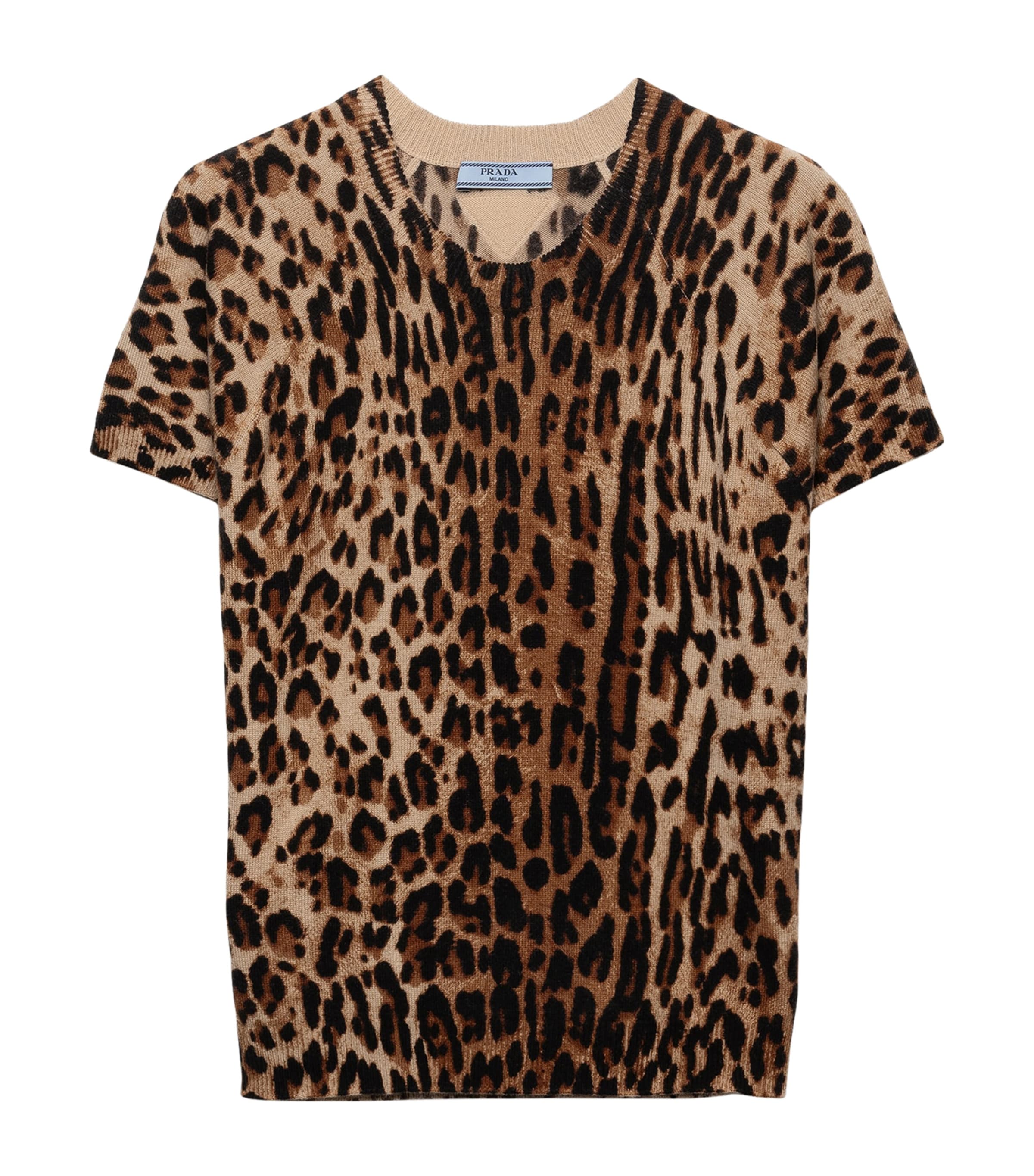 Cashmere Leopard Print Sweater