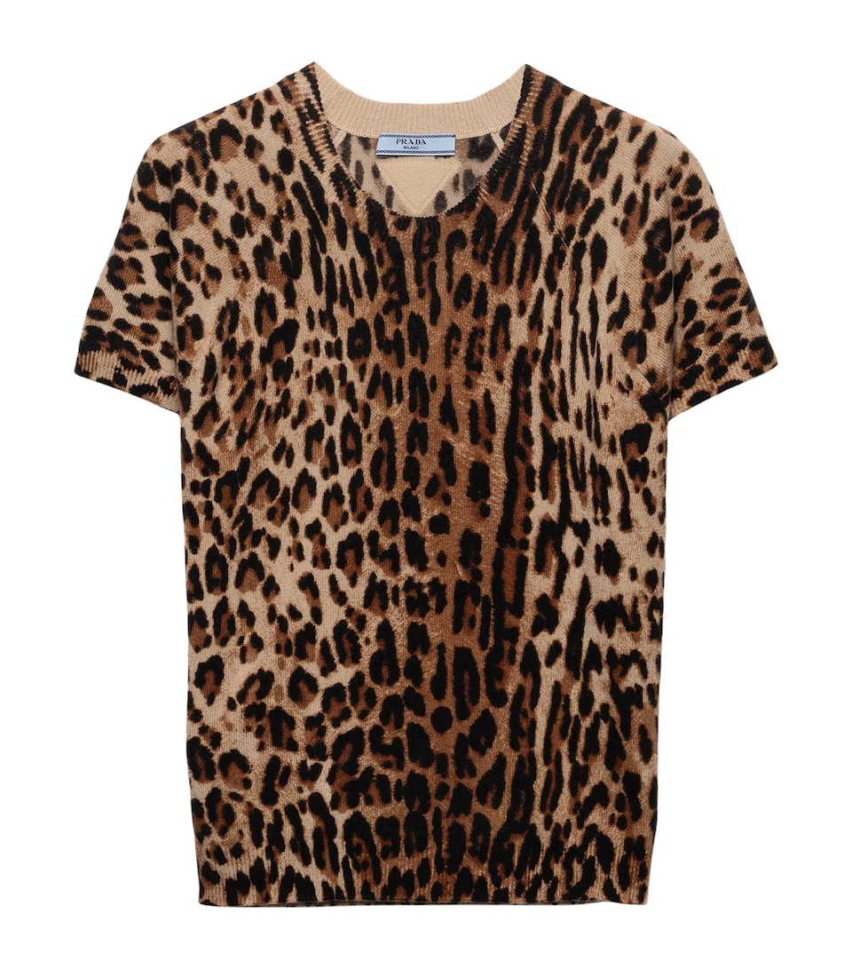 Cashmere Leopard Print Sweater