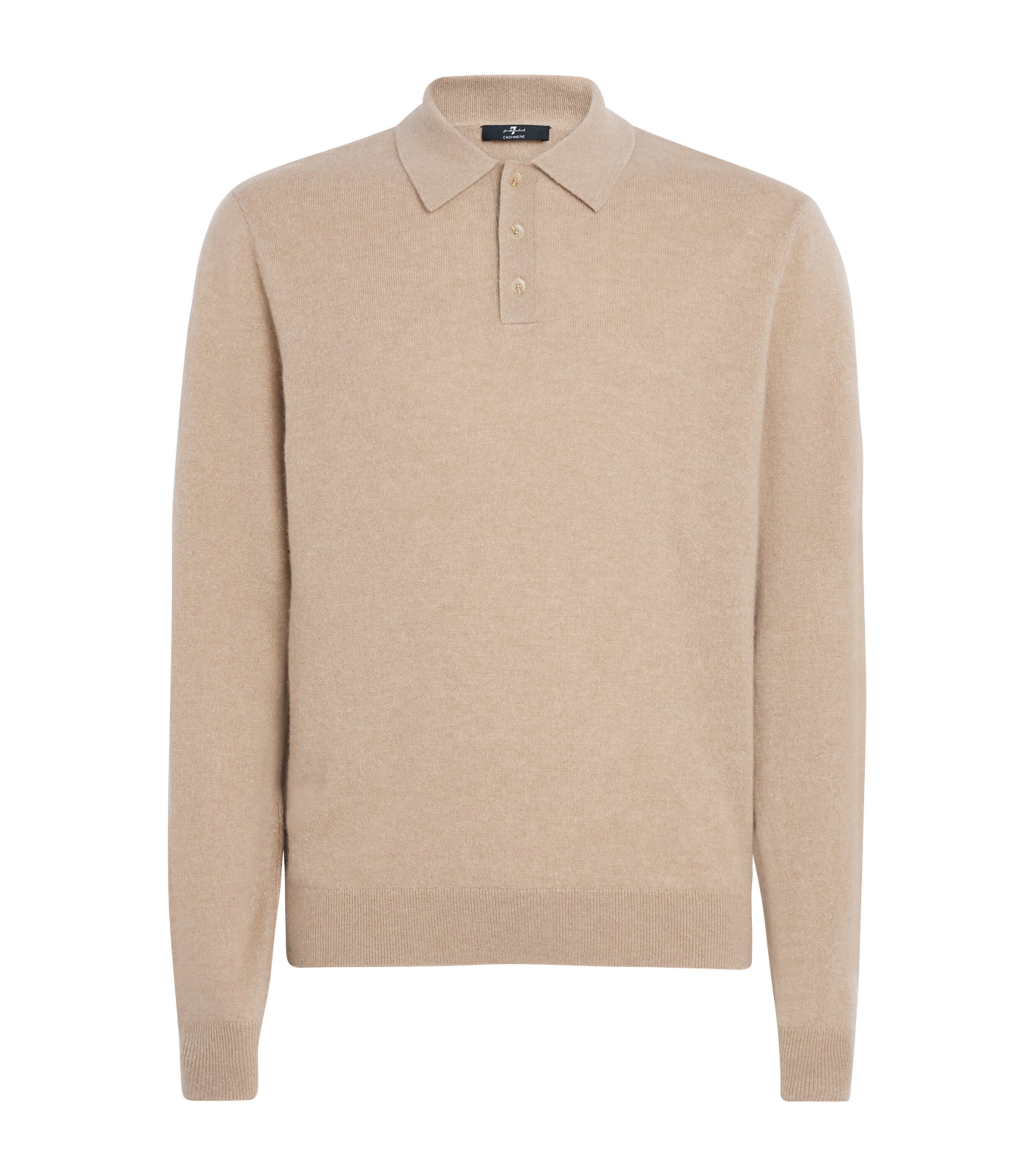 Cashmere Long-Sleeve Polo Shirt