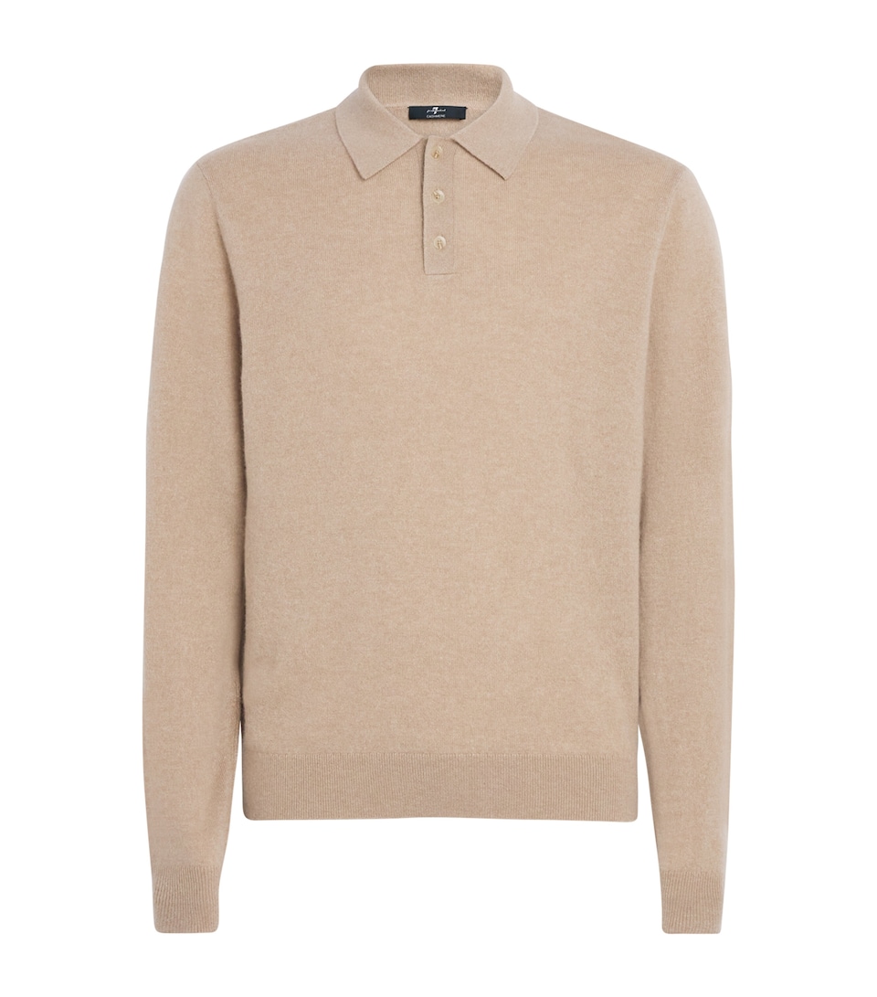 Cashmere Long-Sleeve Polo Shirt