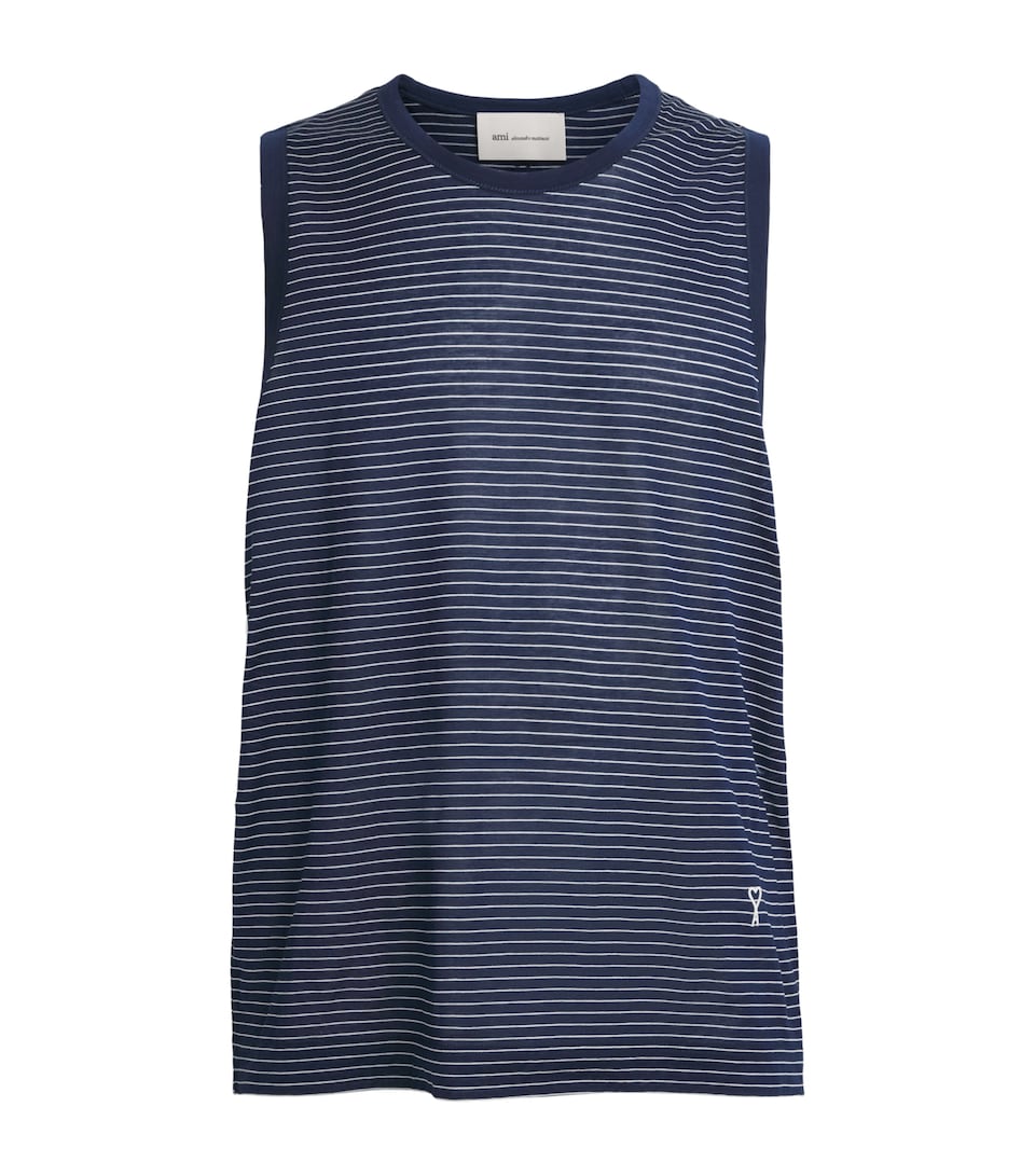 Cotton Stripe Ami de Coeur Tank Top